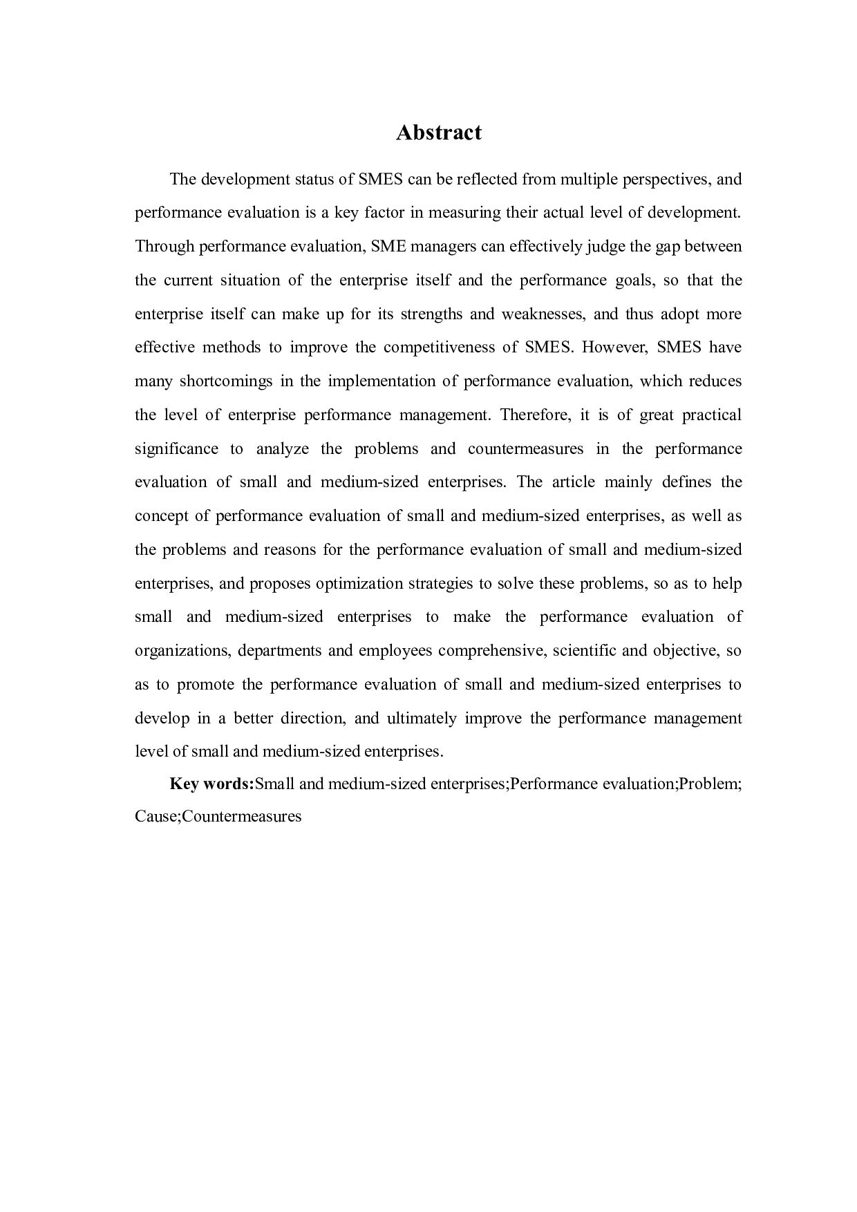 中小企业绩效评价中存在的问题及对策-6746字.docx 第3页