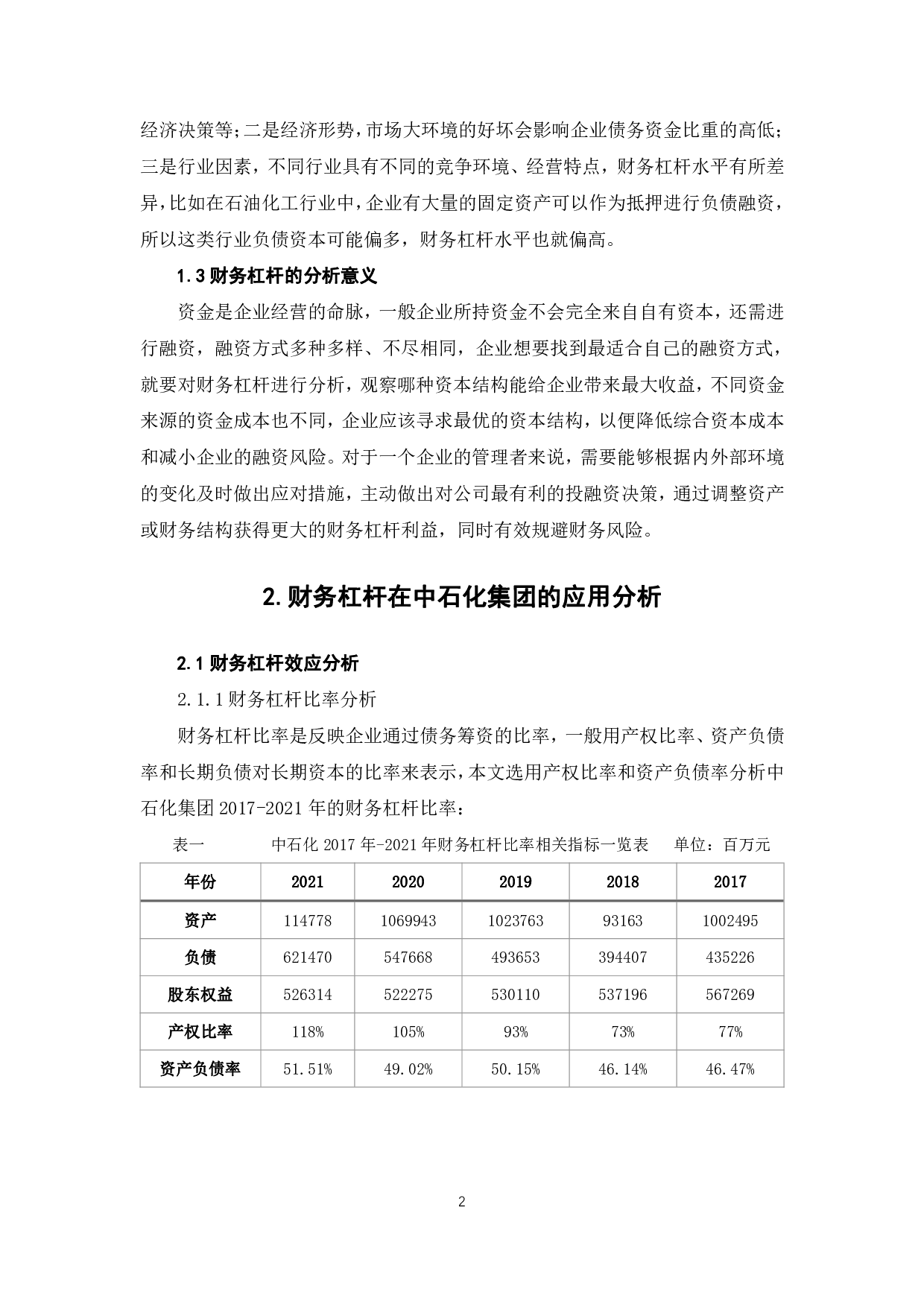 财务杠杆原理及其在中国石油化工股份有限公司的应用研究-6303字.pdf 第5页
