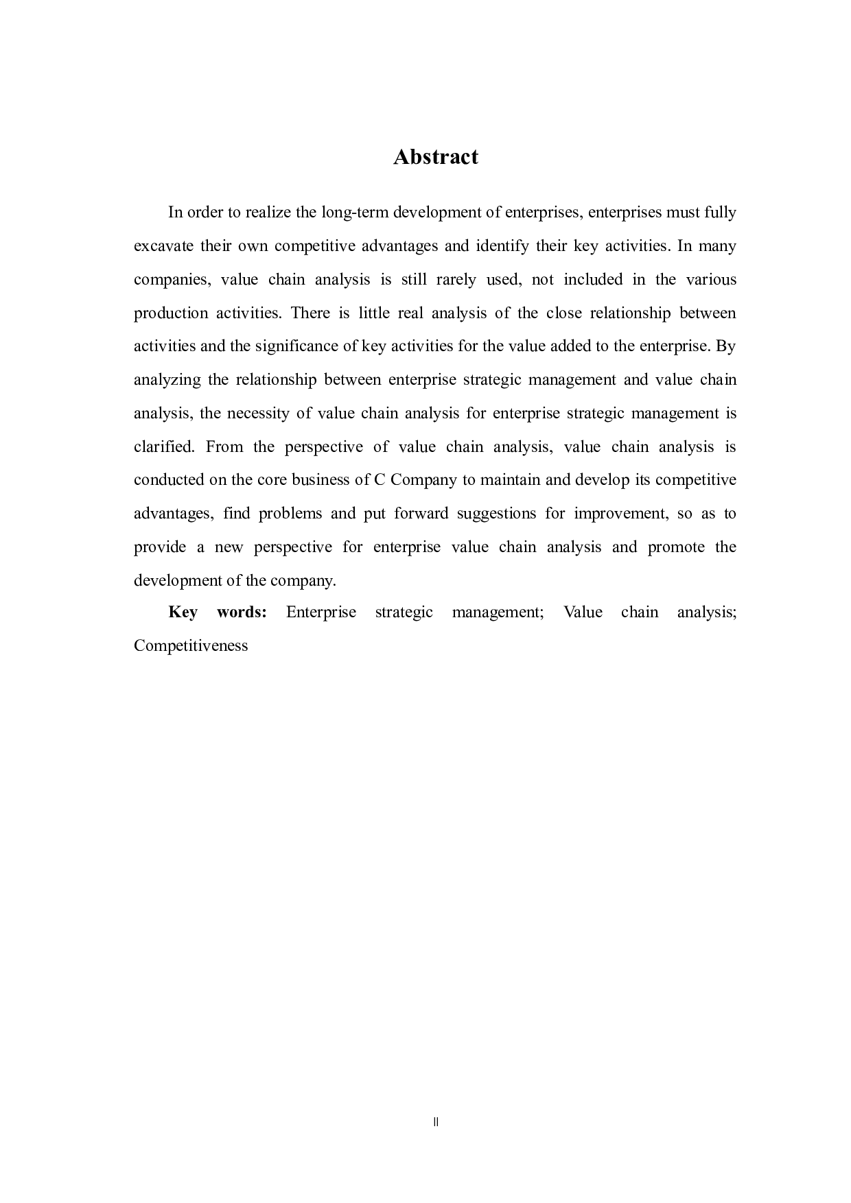 企业战略管理的价值链分析&mdash;以C公司为例-7531字.docx 第4页