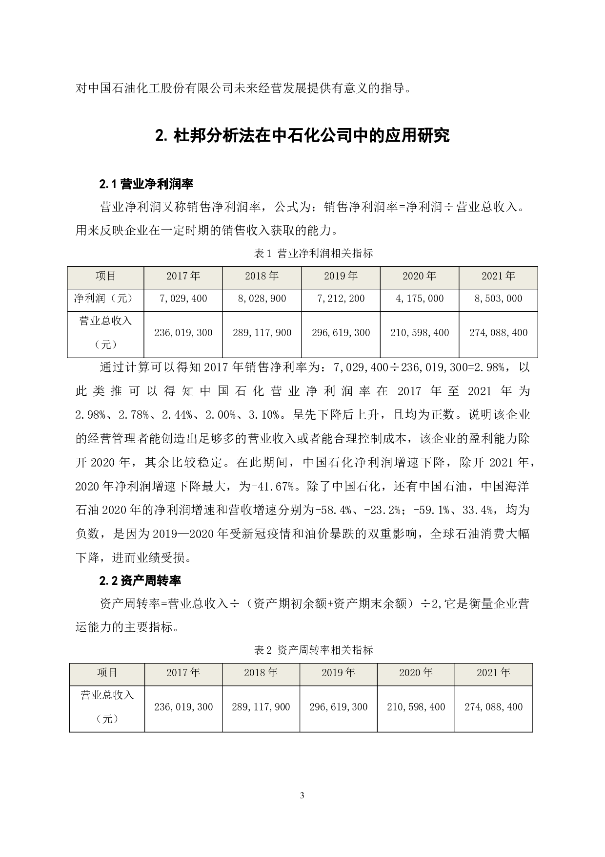 杜邦分析法在中国石油化工股份有限公司的应用研究-6029字.docx 第7页