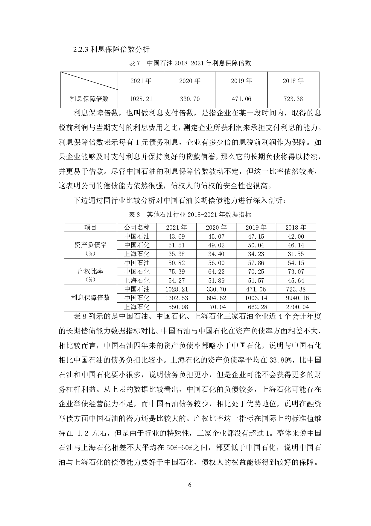 中国石油天然气股份有限公司偿债能力分析-7176字.pdf 第9页