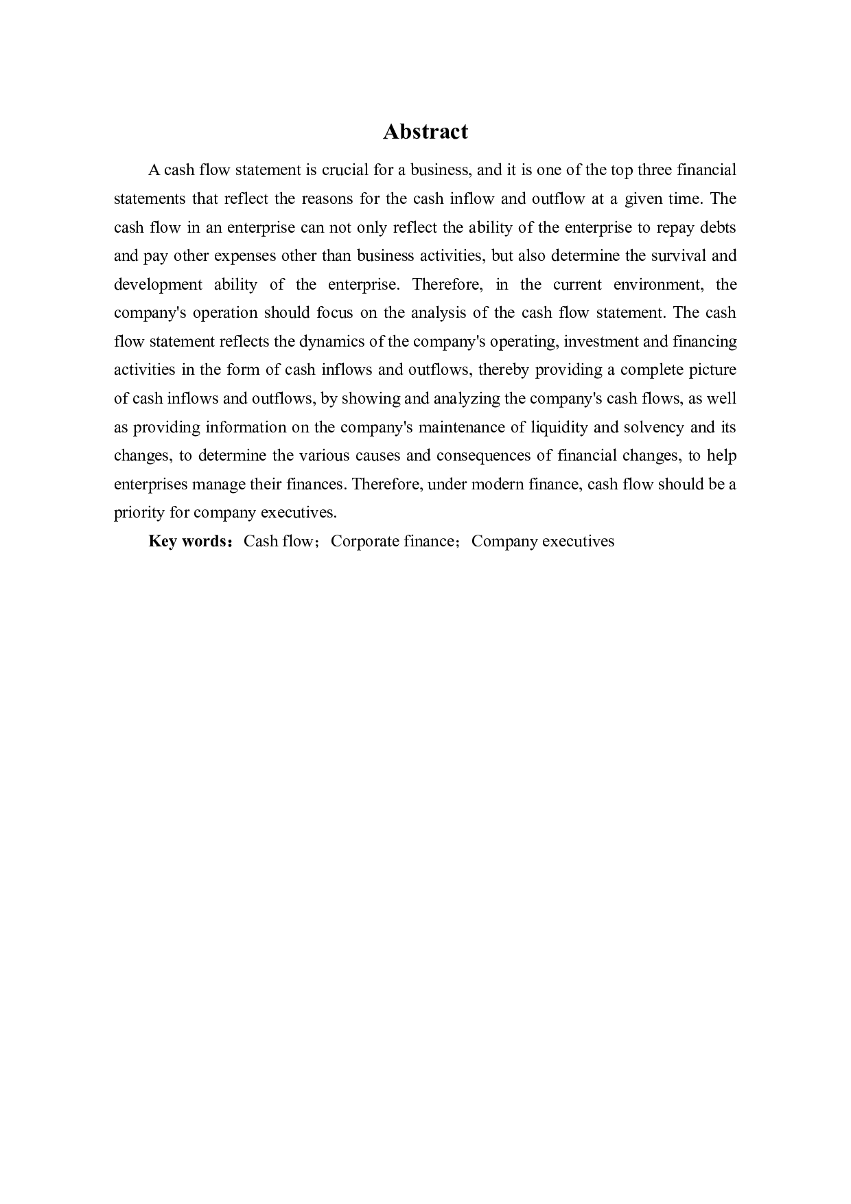 现金流量分析在企业理财中的意义-6081字.doc 第3页