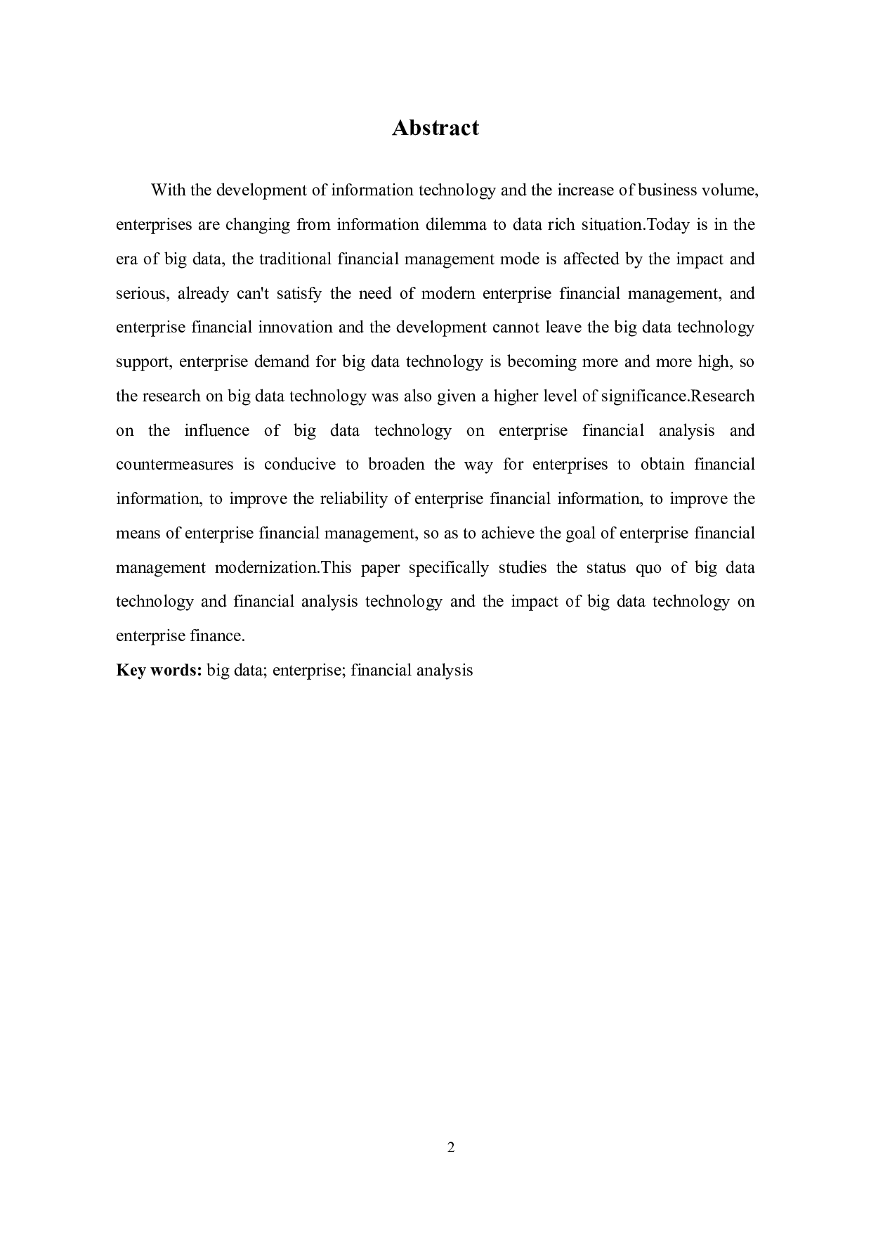 大数据技术对企业财务分析的影响及对策-6373字.pdf 第3页