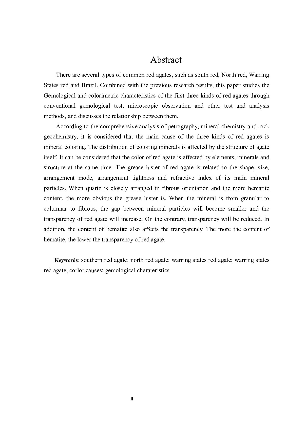 三类红玛瑙宝石学和光学特征对比研究-17568字.docx 第2页