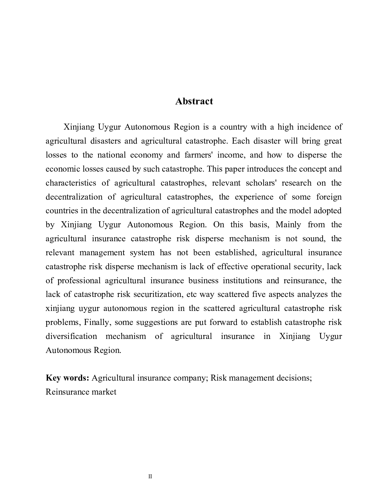 新疆维吾尔自治区农业保险巨灾风险再保险研究-9954字.docx 第5页