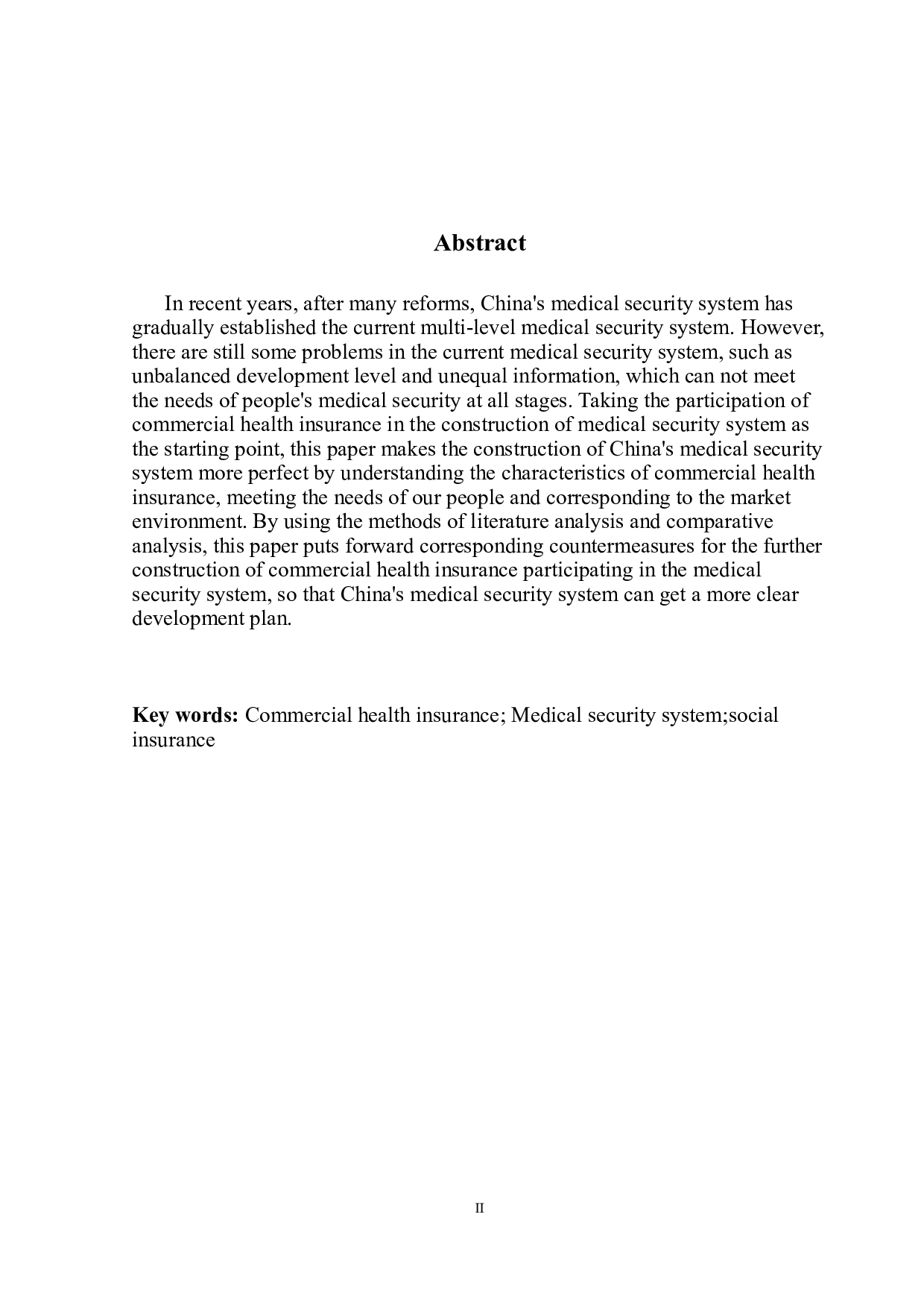 我国商业健康保险参与医疗保障体系建设研究-10195字.doc 第3页