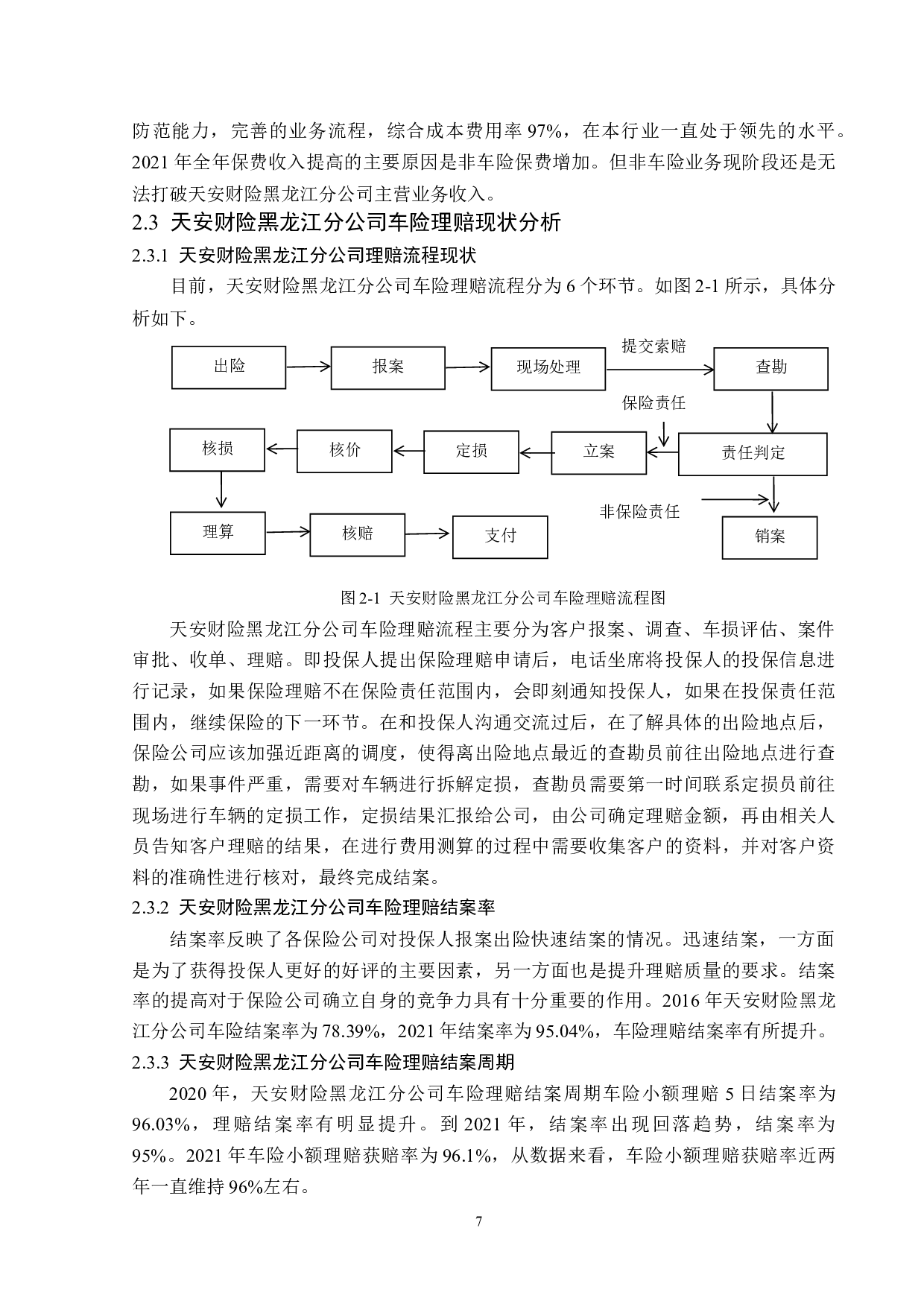 天安财险黑龙江分公司车险理赔问题分析-12960字.docx 第10页