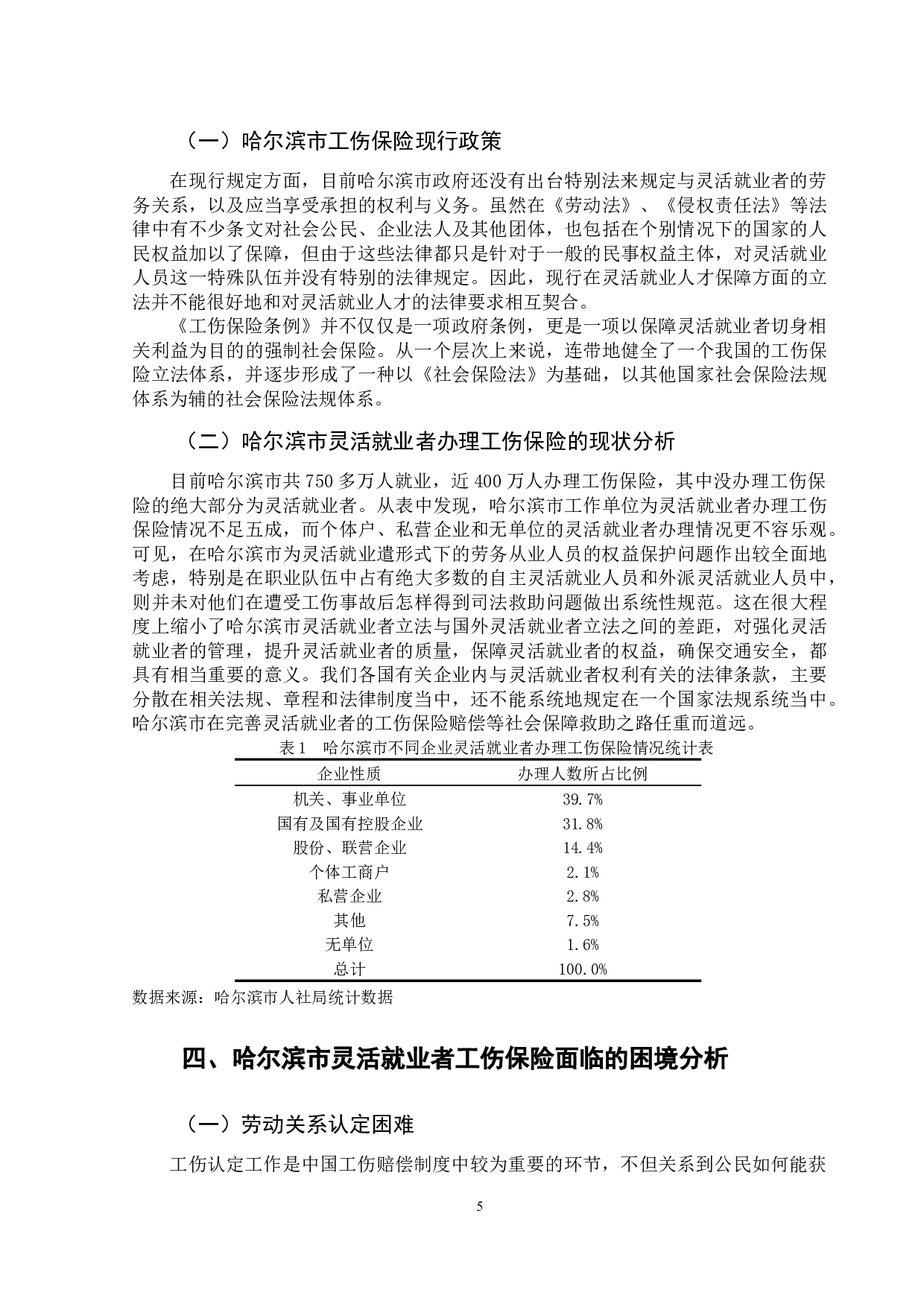 哈尔滨市灵活就业者工伤保险问题研究-10895字.docx 第10页