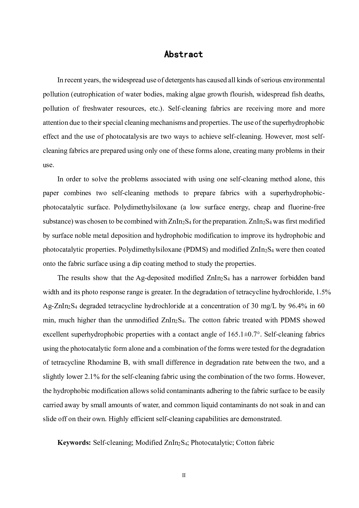 基于改性ZnIn2S4自清洁织物的制备与性能研究-12177字.pdf 第2页