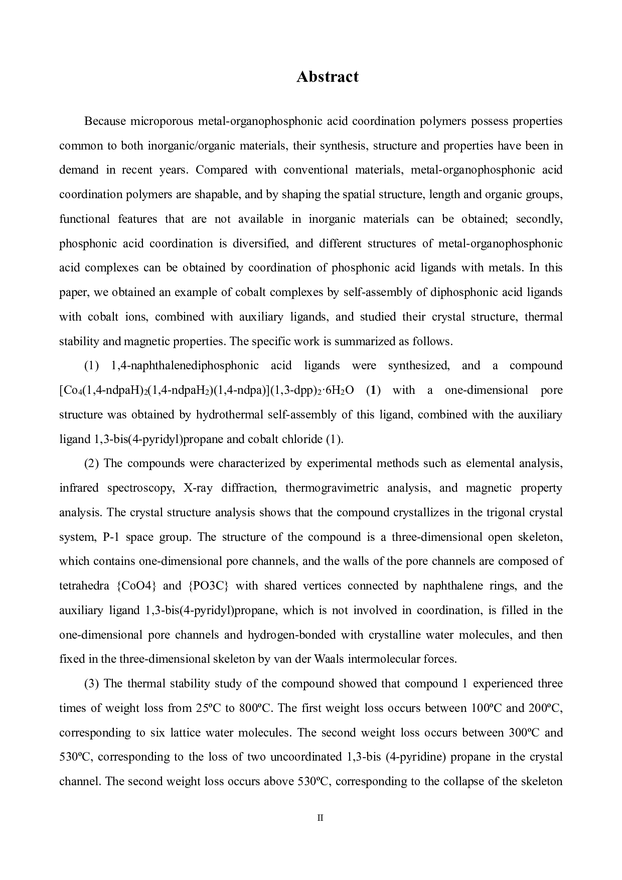 基于双膦酸配体钴配合物的合成与性质研究-14447字.pdf 第4页