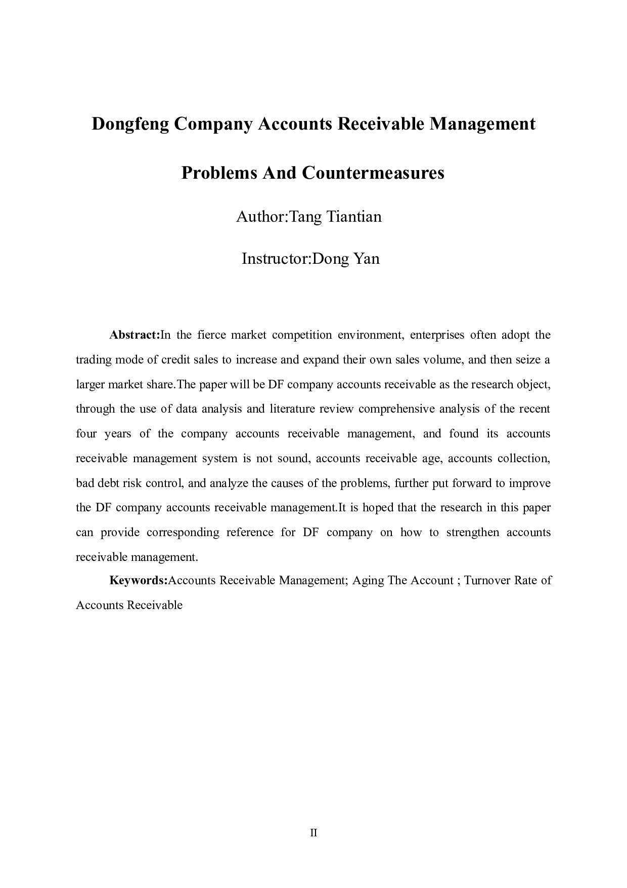 DF公司应收账款管理存在的问题及对策-10271字.doc 第4页