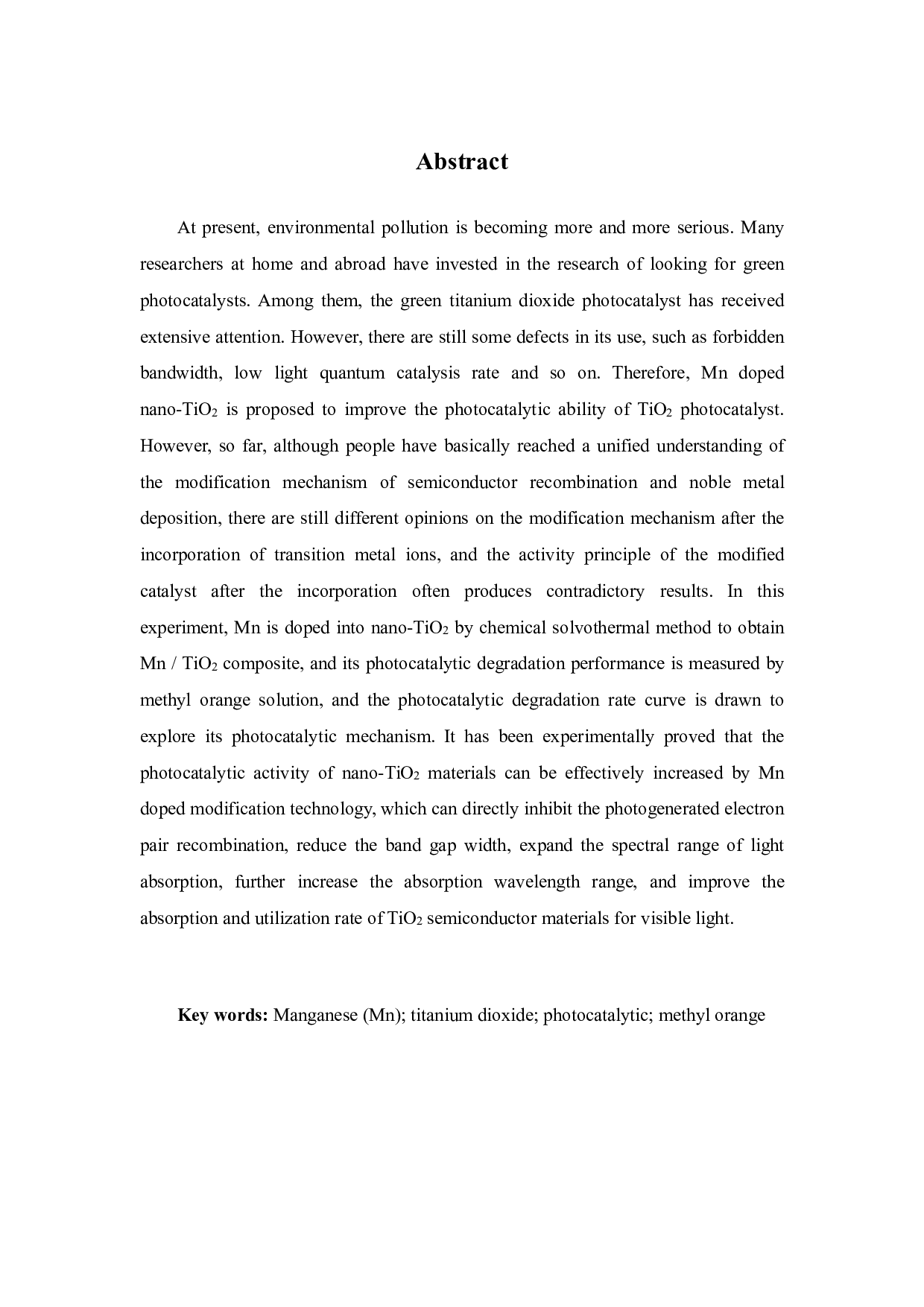 Mn掺杂纳米TiO2光催化剂的制备及其光催化性能研究-13275字.pdf 第3页