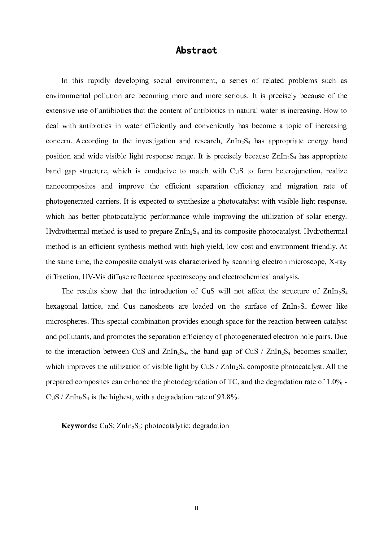 CuS复合对ZnIn2S4光催化剂光催化性能的影响研究-14812字.docx 第2页
