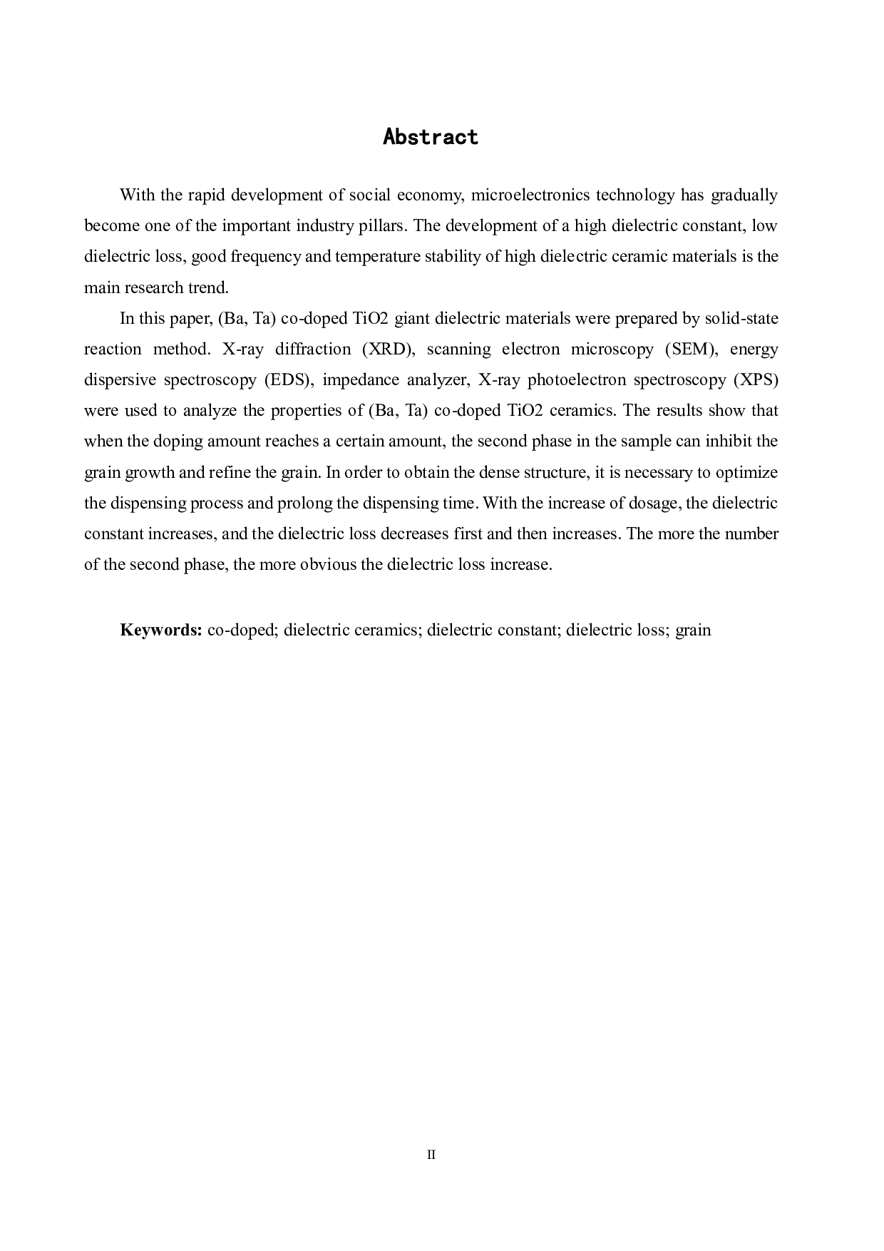 (Ba,Ta)共掺杂TiO2巨介电材微观结构及性能研究-13706字.pdf 第2页