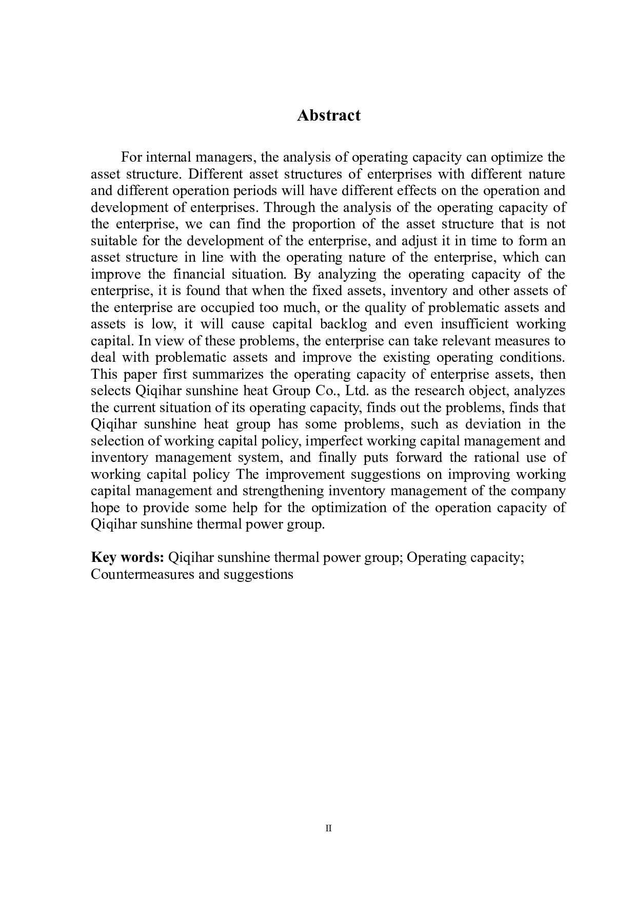 齐齐哈尔市阳光热力集团有限公司营运能力分析-11369字.doc 第3页