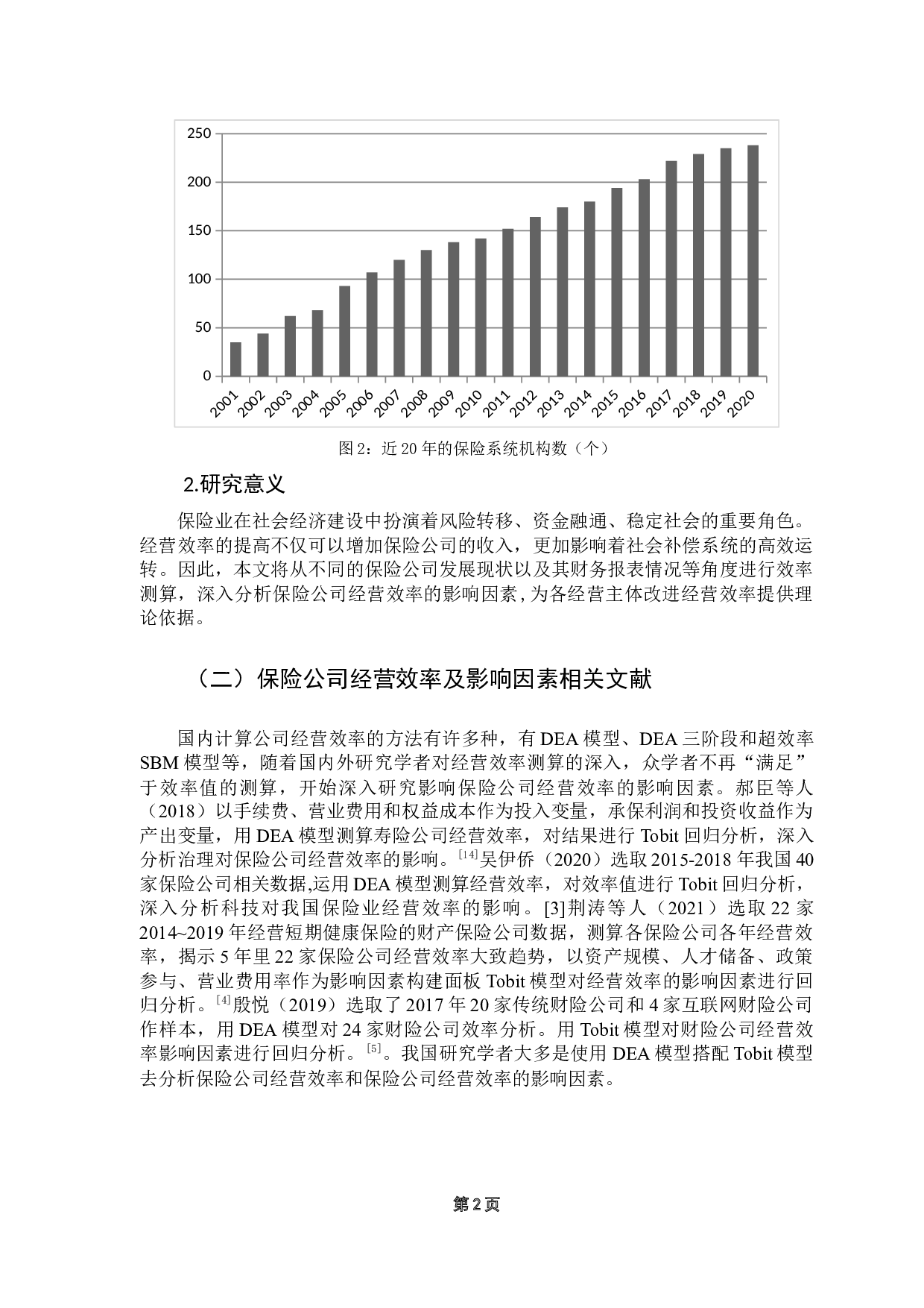 保险公司的经营效率及影响因素研究-10975字.docx 第5页