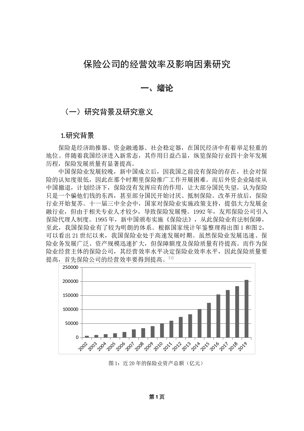 保险公司的经营效率及影响因素研究-10975字.docx 第4页