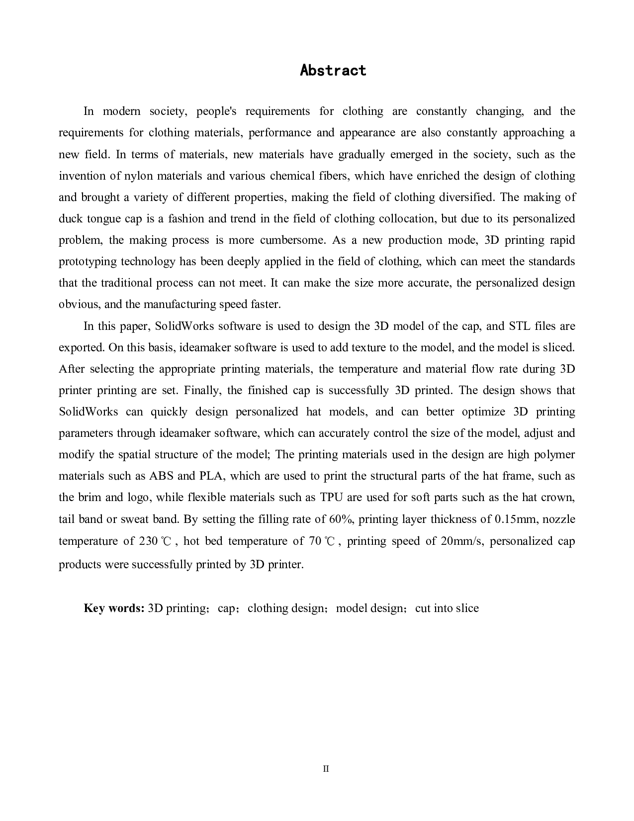 3D打印鸭舌帽工艺设计与优化-14627字.pdf 第2页