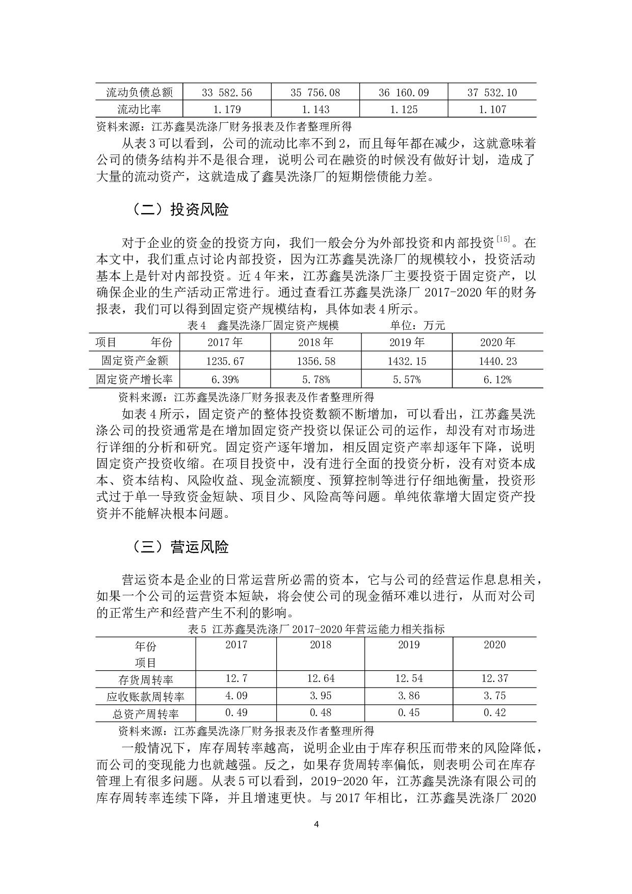 江苏鑫昊洗涤厂财务风险分析与控制-8826字.docx 第9页