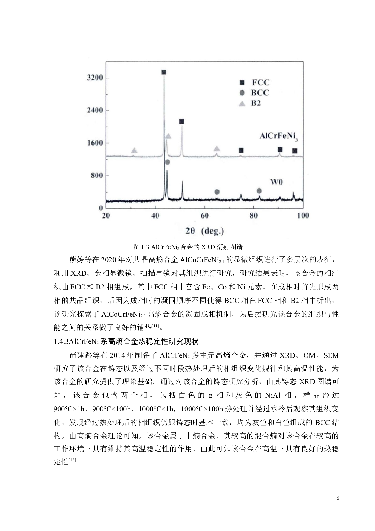 AlCrFeNi3共晶中熵合金中温热稳定性研究-17232字.docx 第9页
