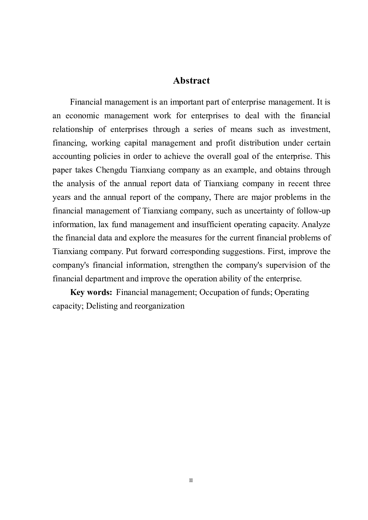 天翔公司退市重组财务管理问题及对策研究-9090字.pdf 第3页