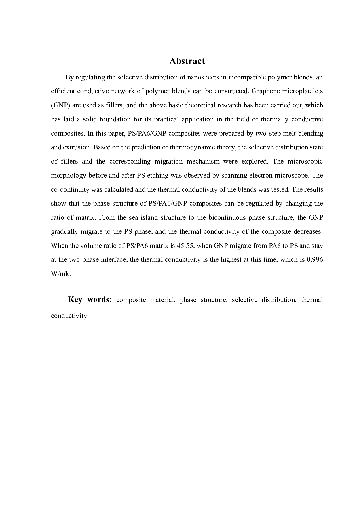 PSPA6GNP 复合材料的制备及导热性能研究-18669字.pdf 第1页