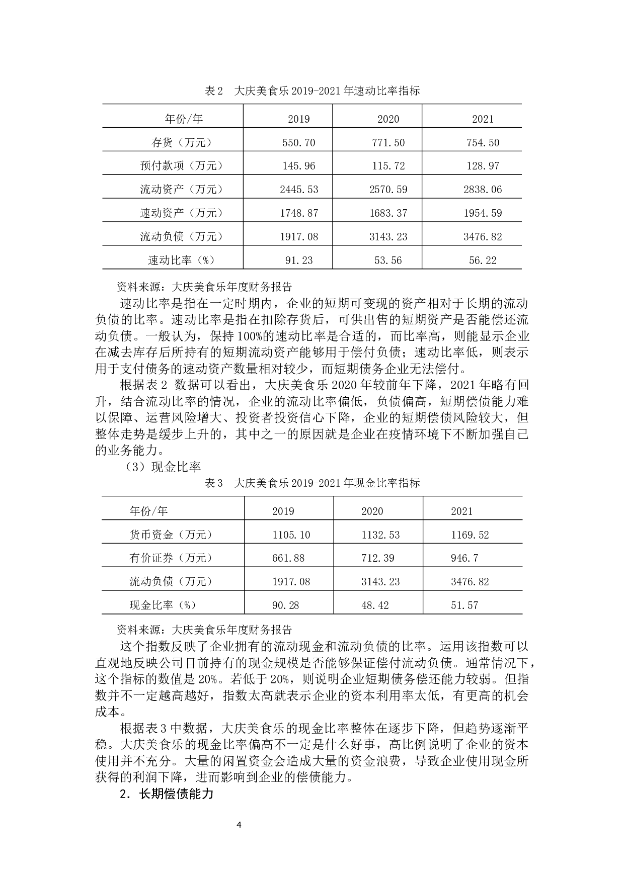 大庆美食乐食品有限责任公司偿债能力分析-10531字.docx 第10页