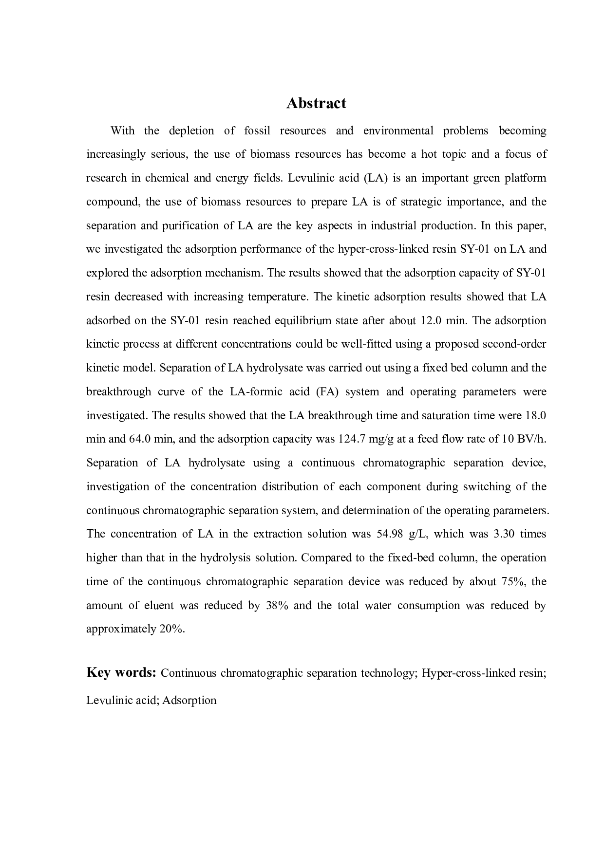 连续色谱分离系统分离乙酰丙酸水解液的过程研究-16854字.pdf 第1页