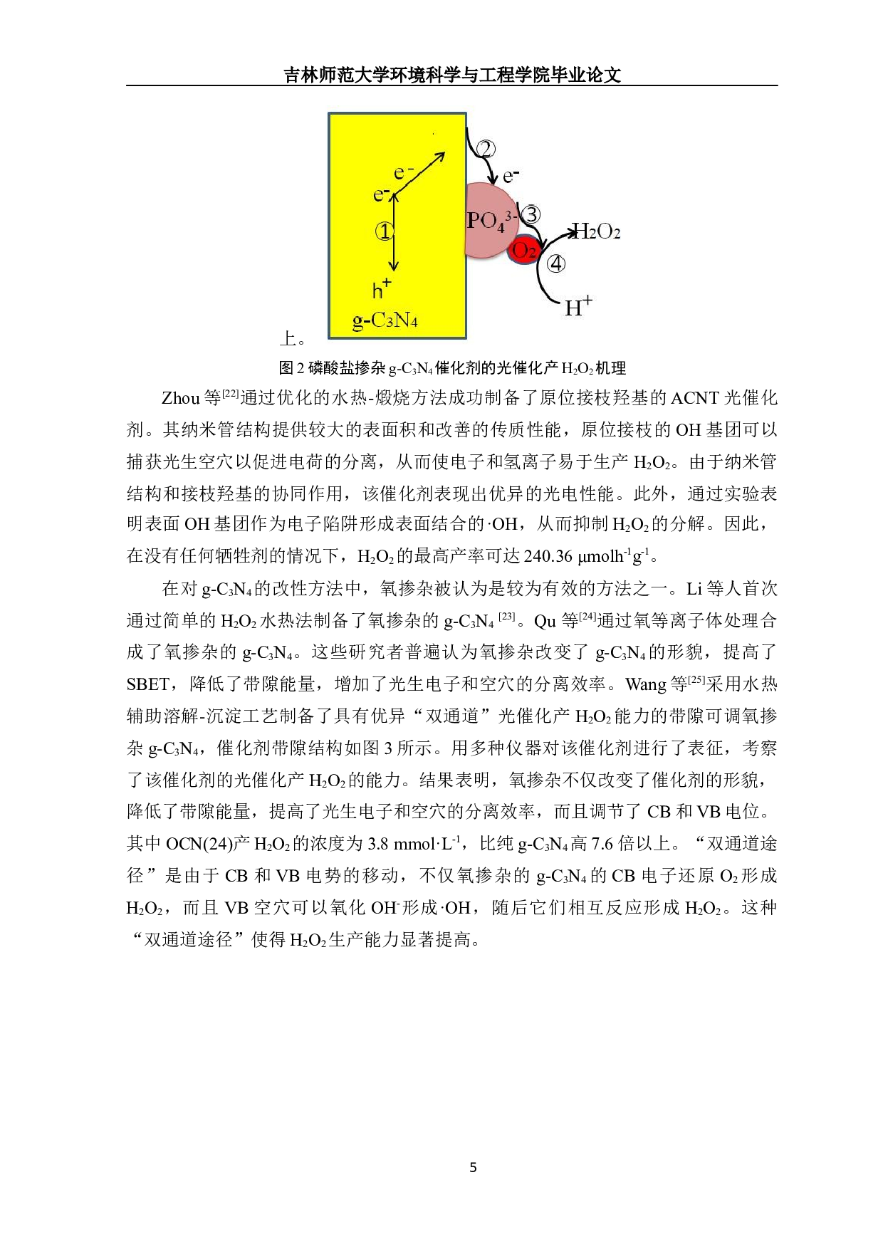 改性g-C3N4光催化产过氧化氢的研究进展-14909字.docx 第6页