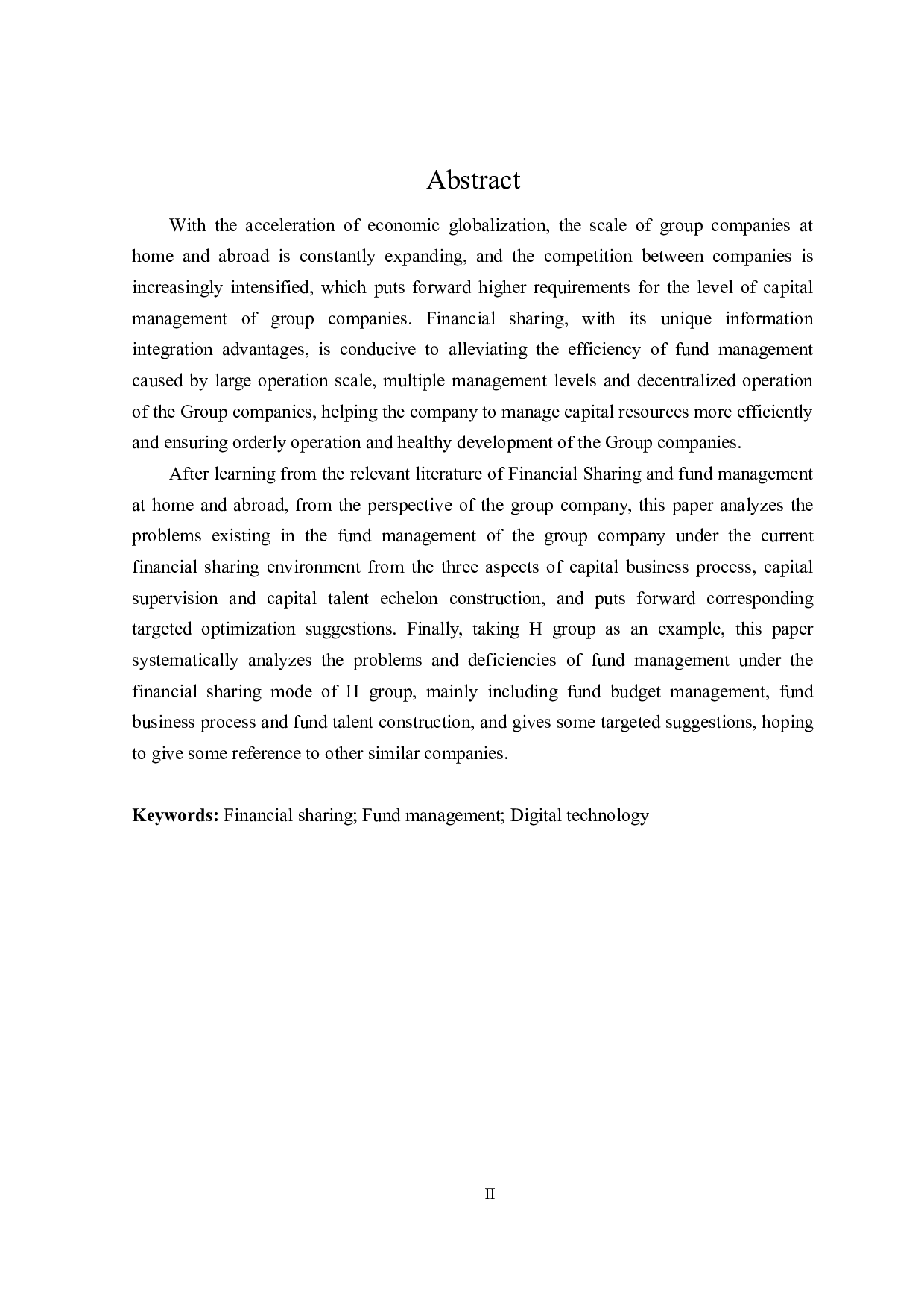 财务共享模式下集团公司的资金管理研究-17860字.doc 第2页