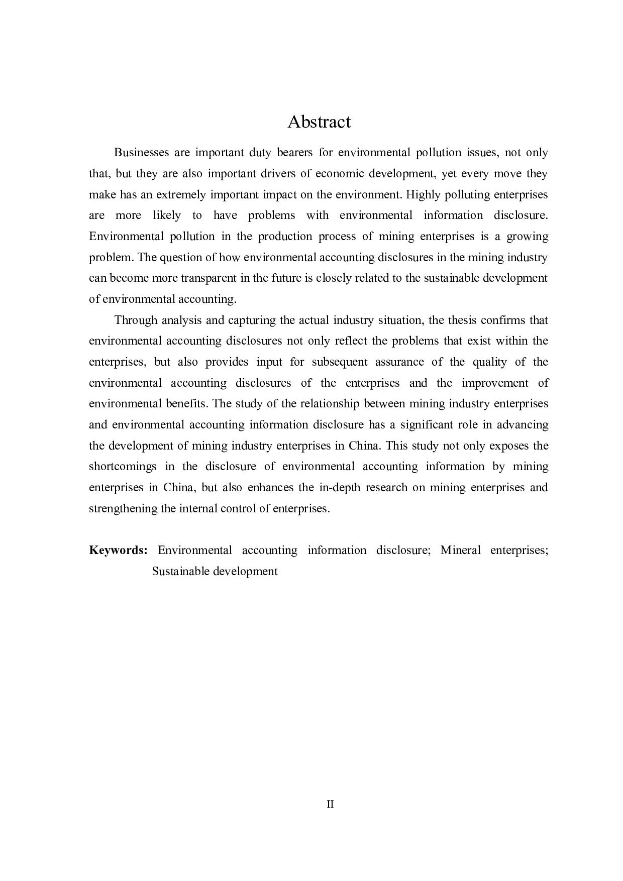采矿业企业环境会计信息披露问题研究-21318字.doc 第2页