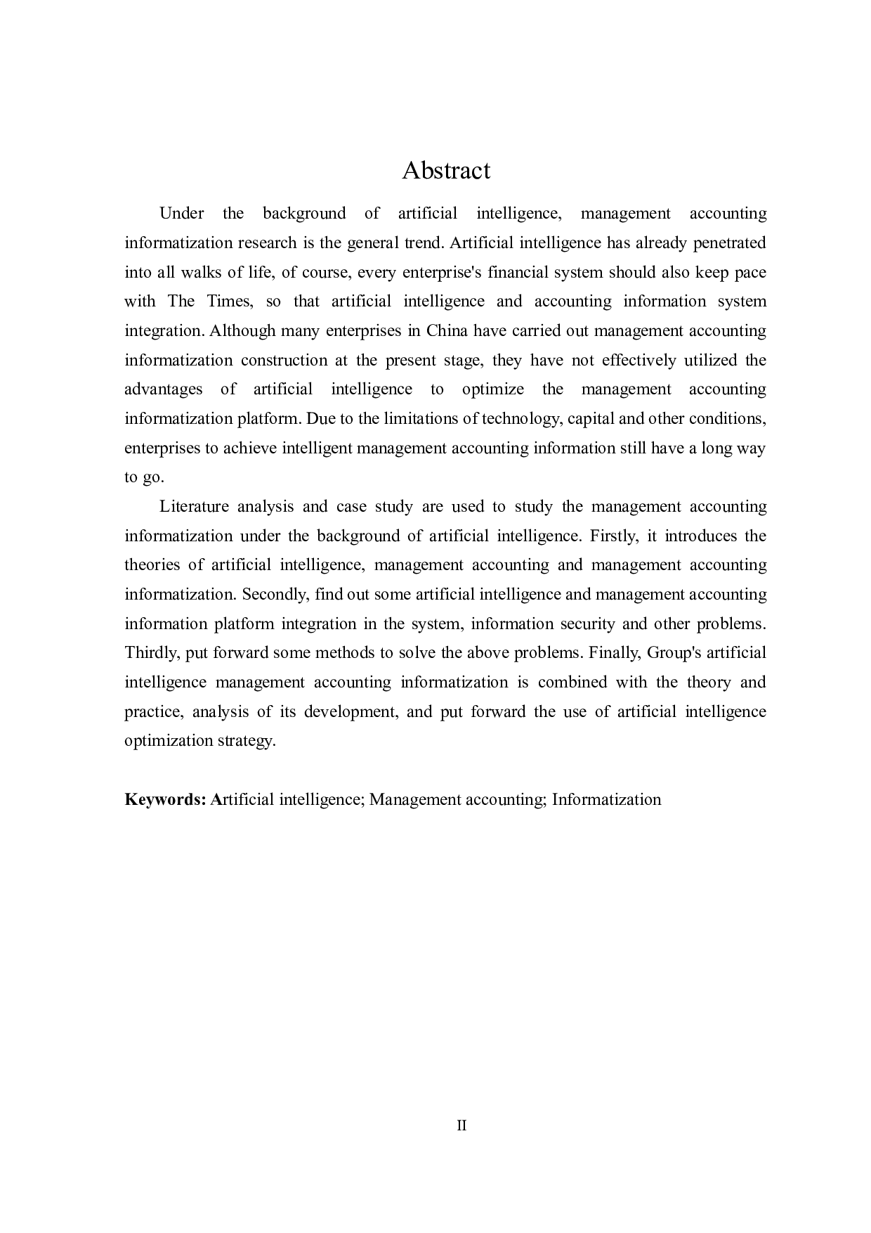 人工智能背景下管理会计信息化研究-18657字.doc 第2页