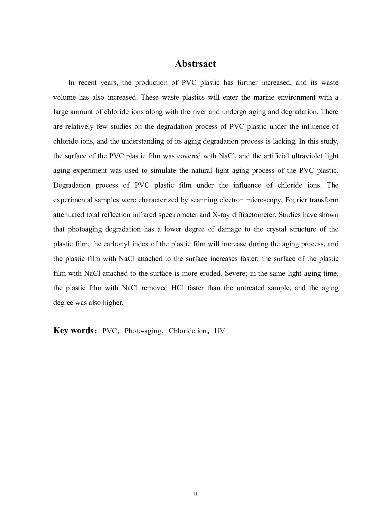 氯离子胁迫下的聚氯乙烯塑料薄膜的光老化降解过程研究-21133字.pdf 第10页