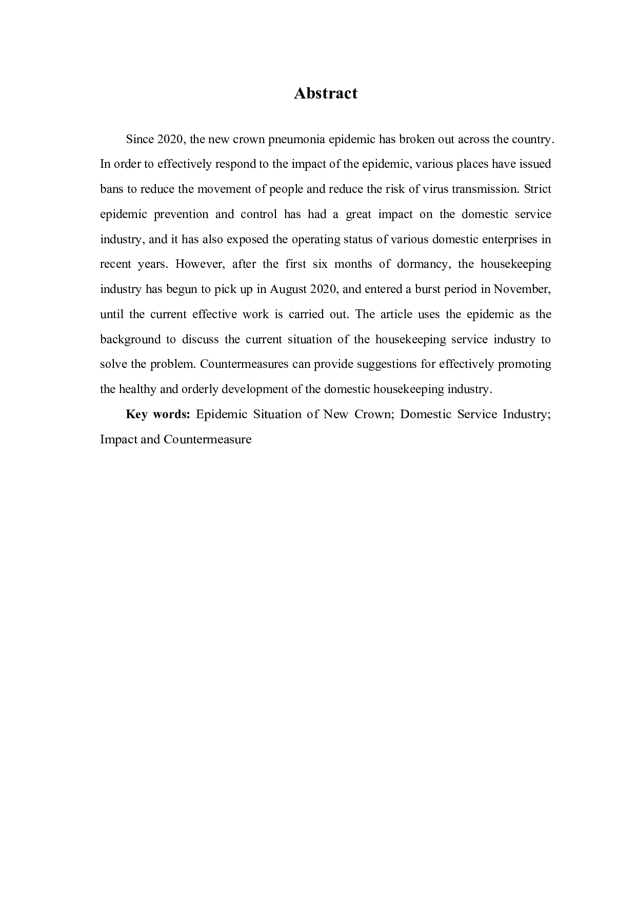 论疫情背景下家政服务业的困境与突破-6731字.pdf 第3页