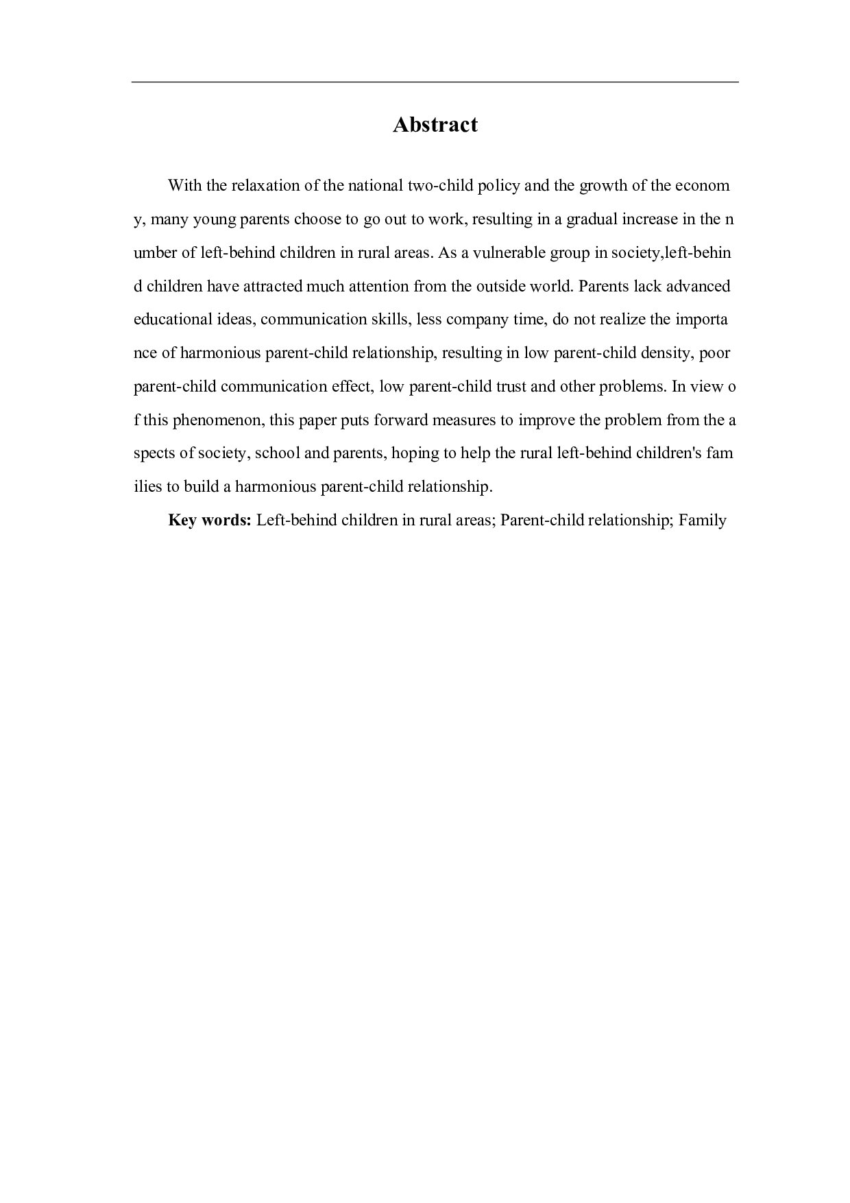 浅谈农村留守儿童家庭和谐亲子关系的构建-6781字.pdf 第3页