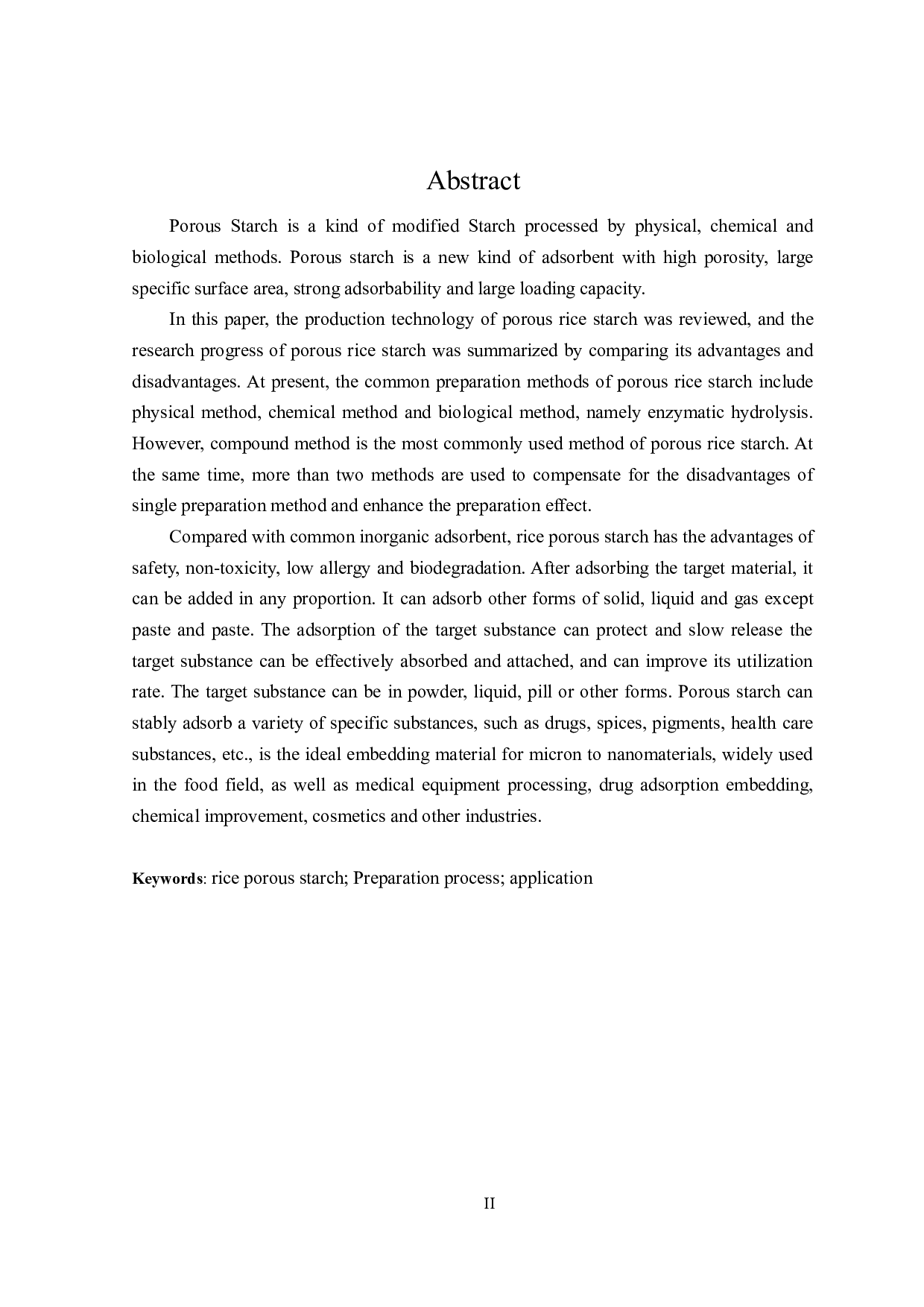 大米多孔淀粉的制备方法和应用研究进展-18729字.docx 第2页
