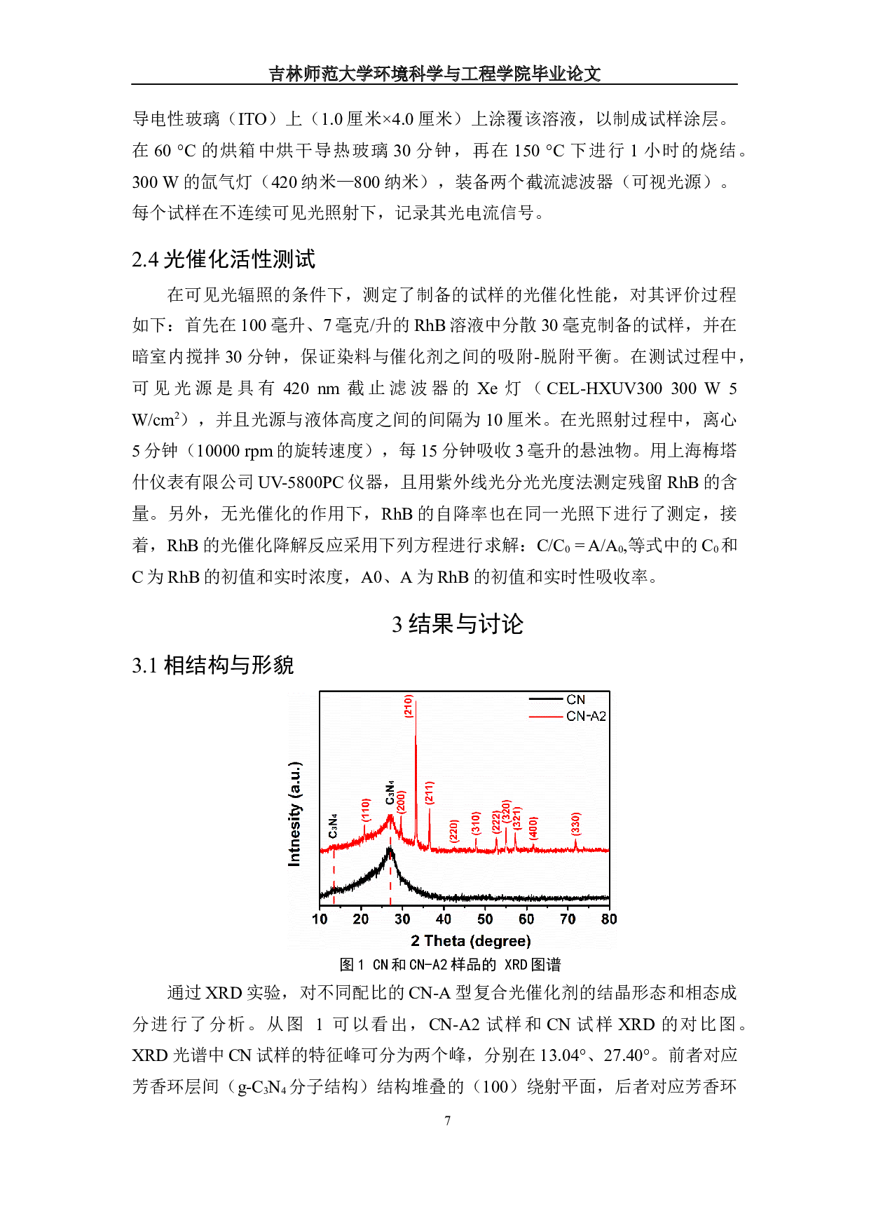 可见光响应g-C3N4Ag3PO4II型异质结的调控制备与光催化性能研究-11143字.docx 第8页