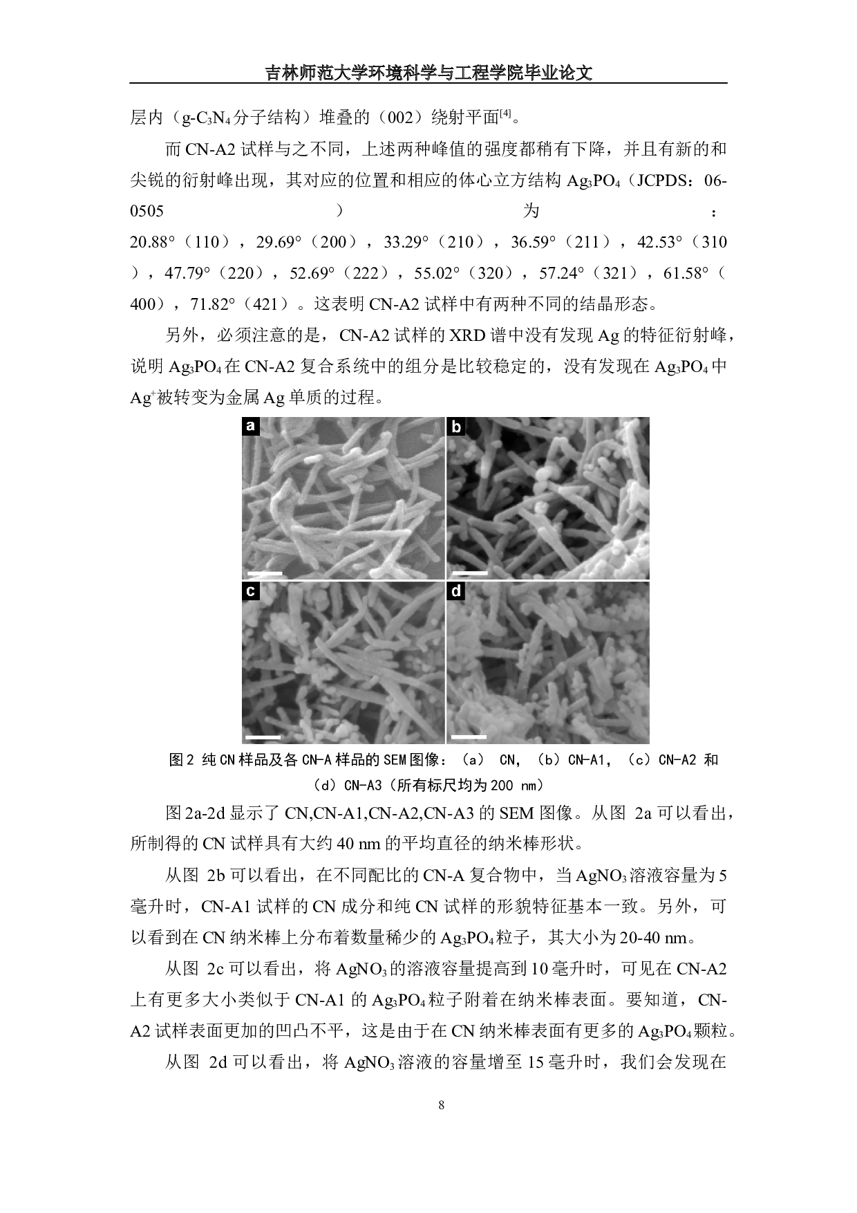 可见光响应g-C3N4Ag3PO4II型异质结的调控制备与光催化性能研究-11143字.docx 第9页