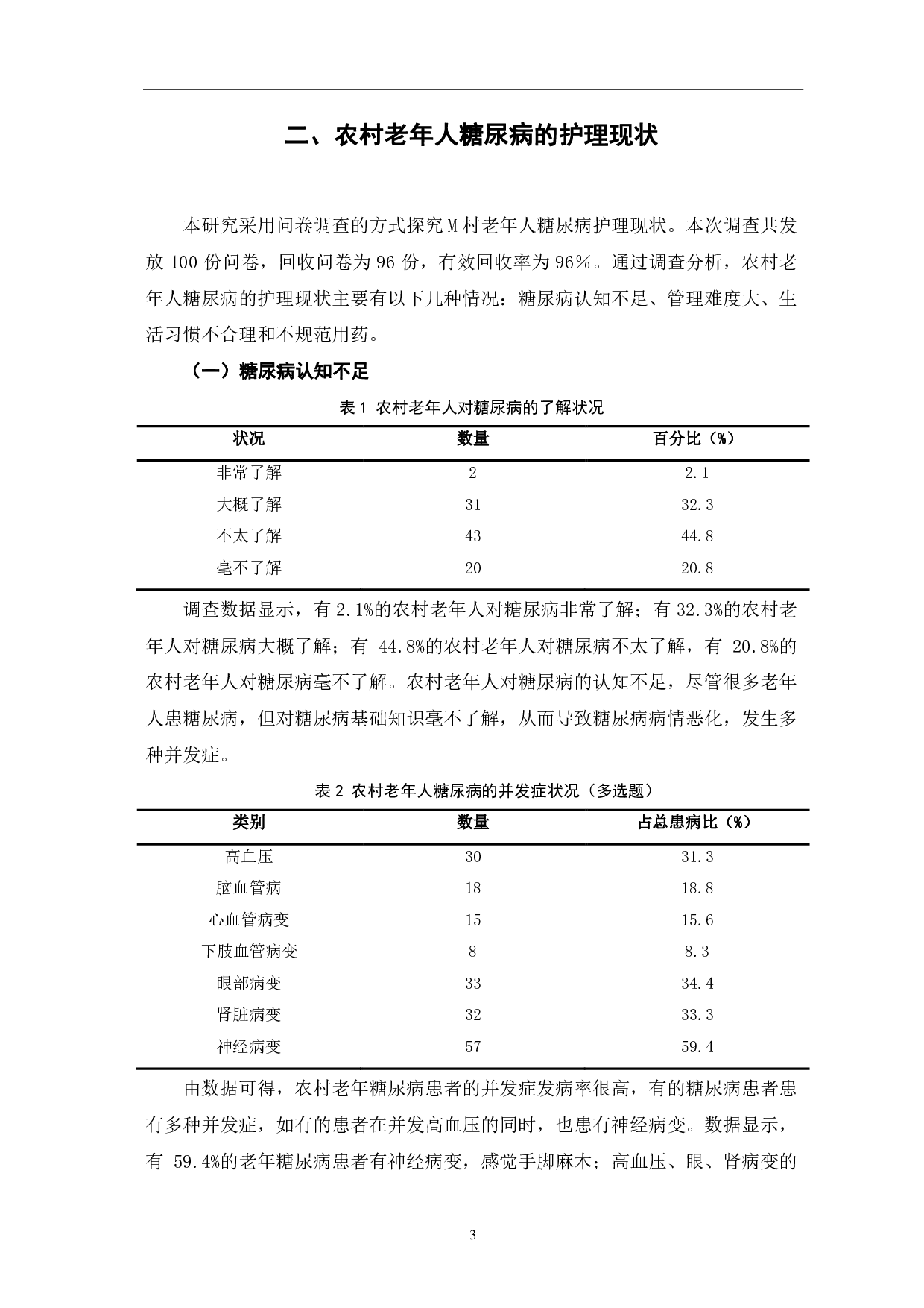 农村老年人糖尿病的护理现状及对策研究 &mdash; 以M村为例-8484字.pdf 第7页