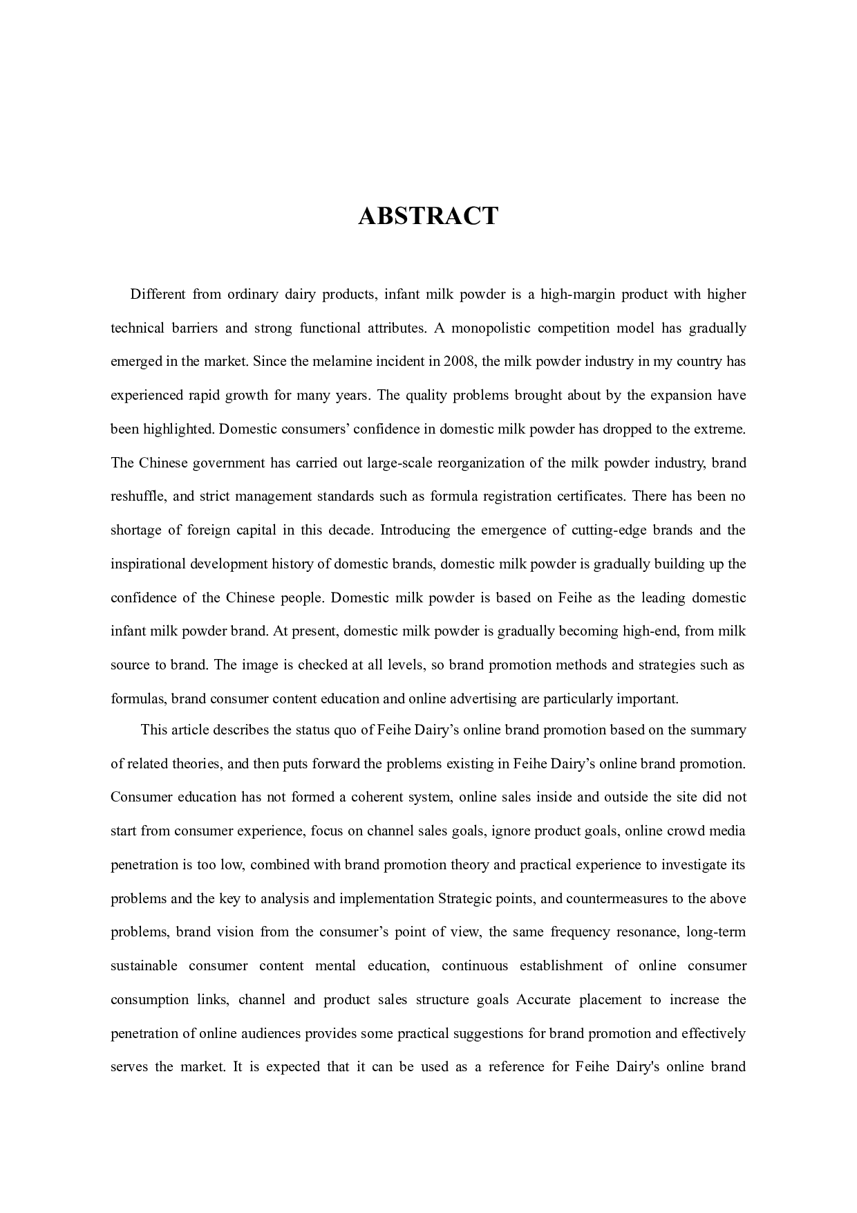 飞鹤乳业线上品牌推广问题与对策-11082字.docx 第2页