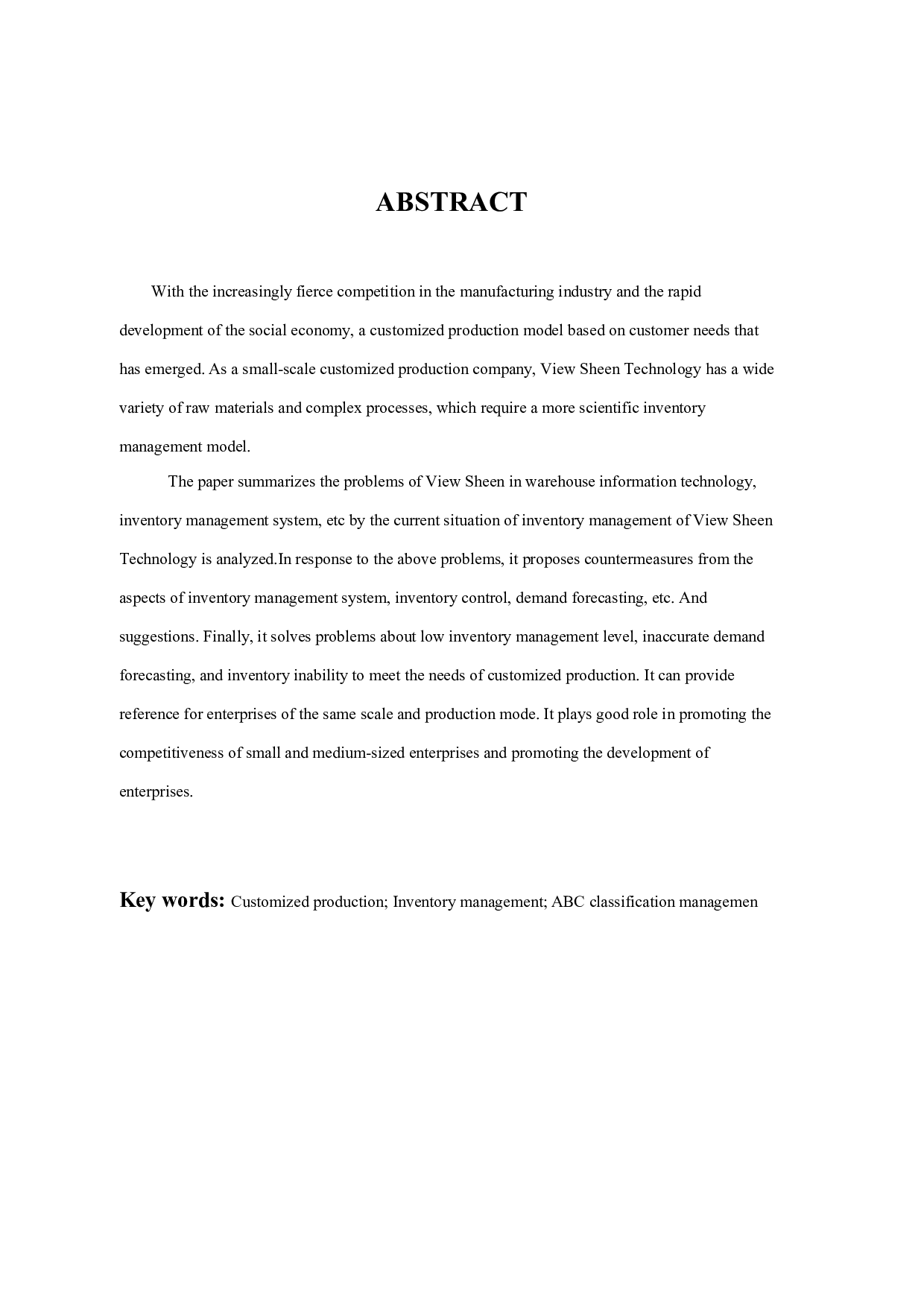 杭州视辉科技有限公司库存管理问题及对策研究-11736字.docx 第2页