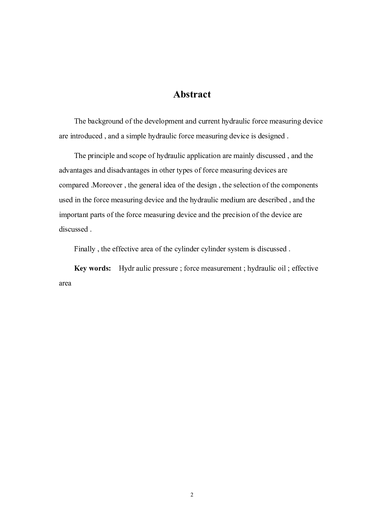 液压式测力装置的设计-5629字.pdf 第3页