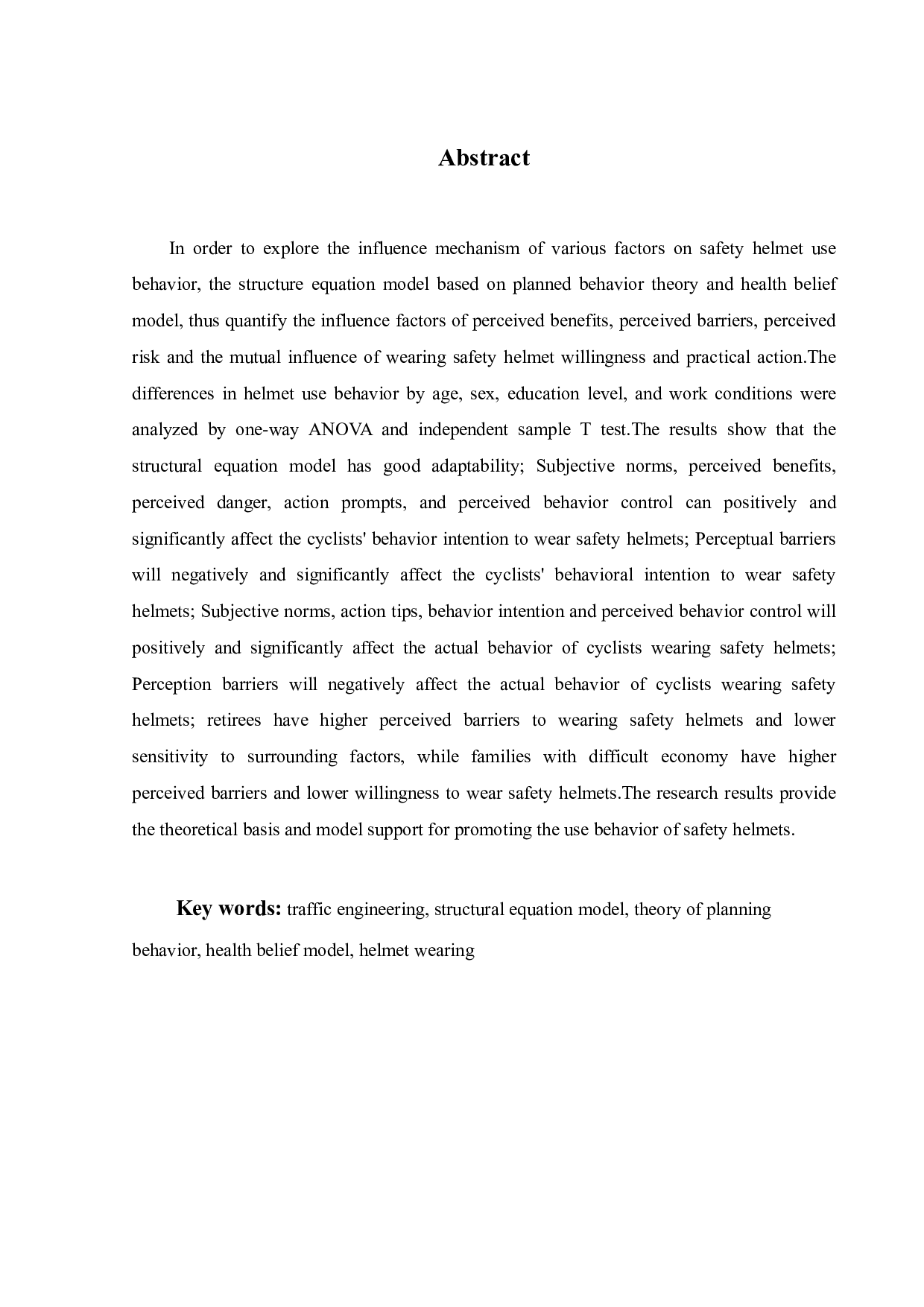 电动车使用者头盔使用影响因素研究-21611字.pdf 第1页