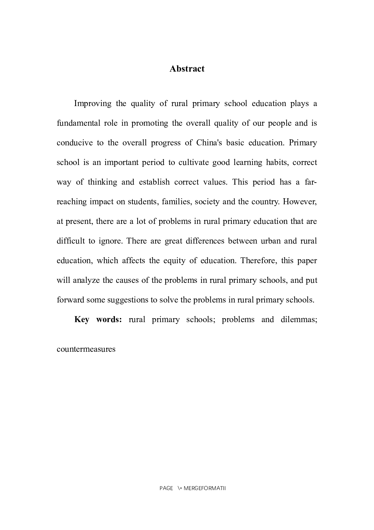 农村小学教育发展面临的问题及解决措施的探究-7800字.docx 第3页