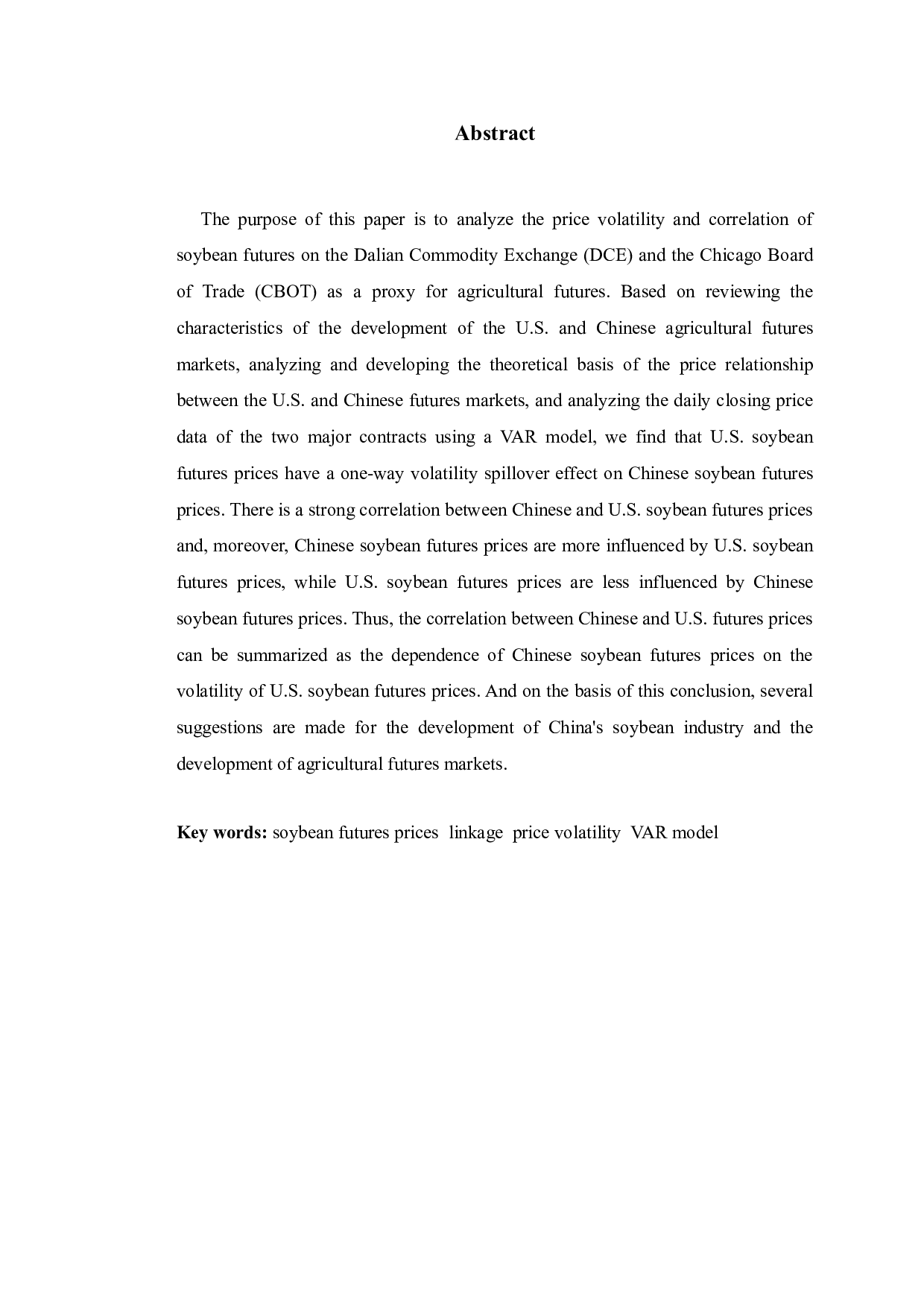 大商所与CBOT大豆期货价格波动特征及联动性研究-9567字.doc 第2页