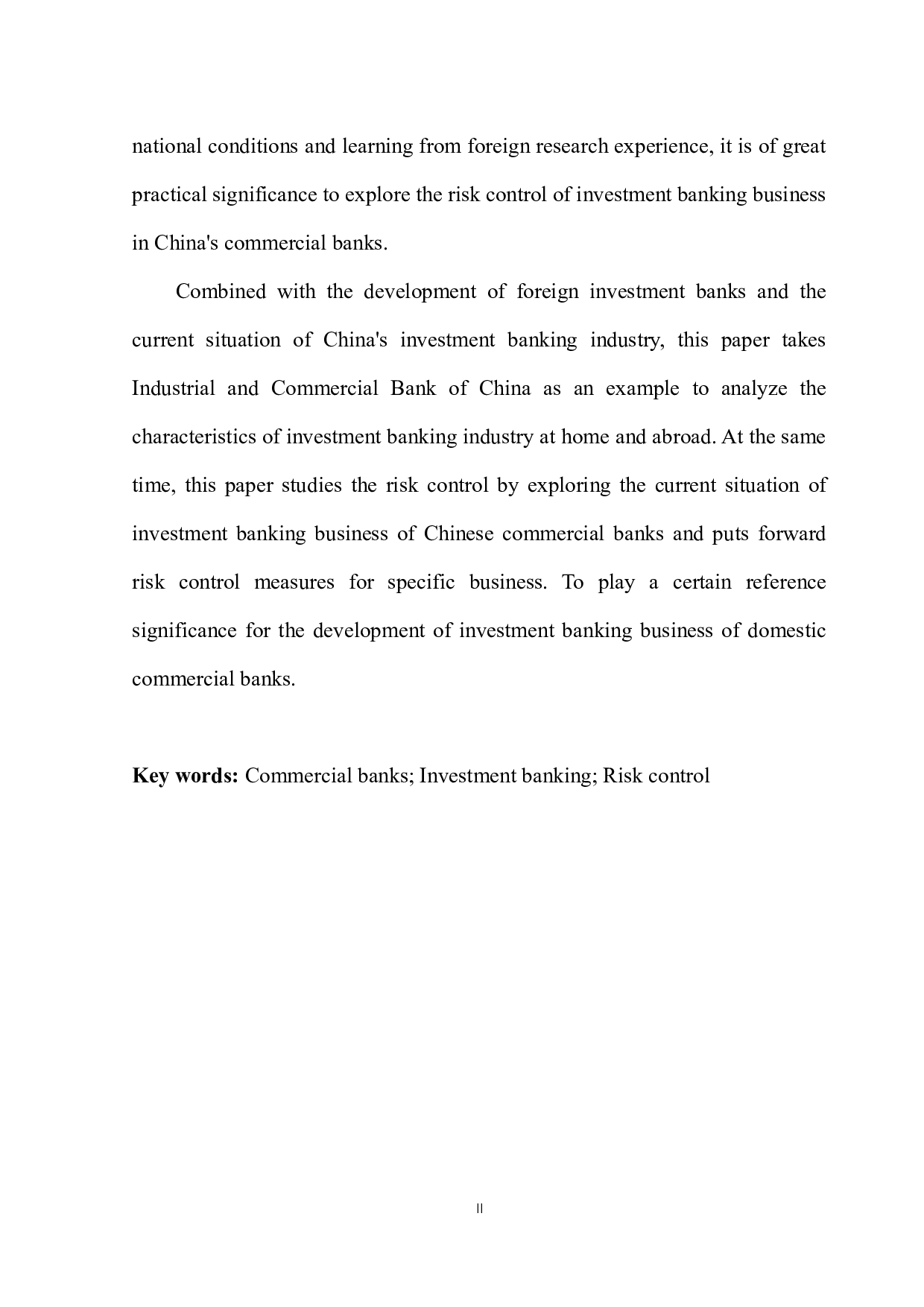 商业银行开展投资银行业务风险控制研究&mdash;&mdash;以中国工商银行为例-11888字.docx 第4页