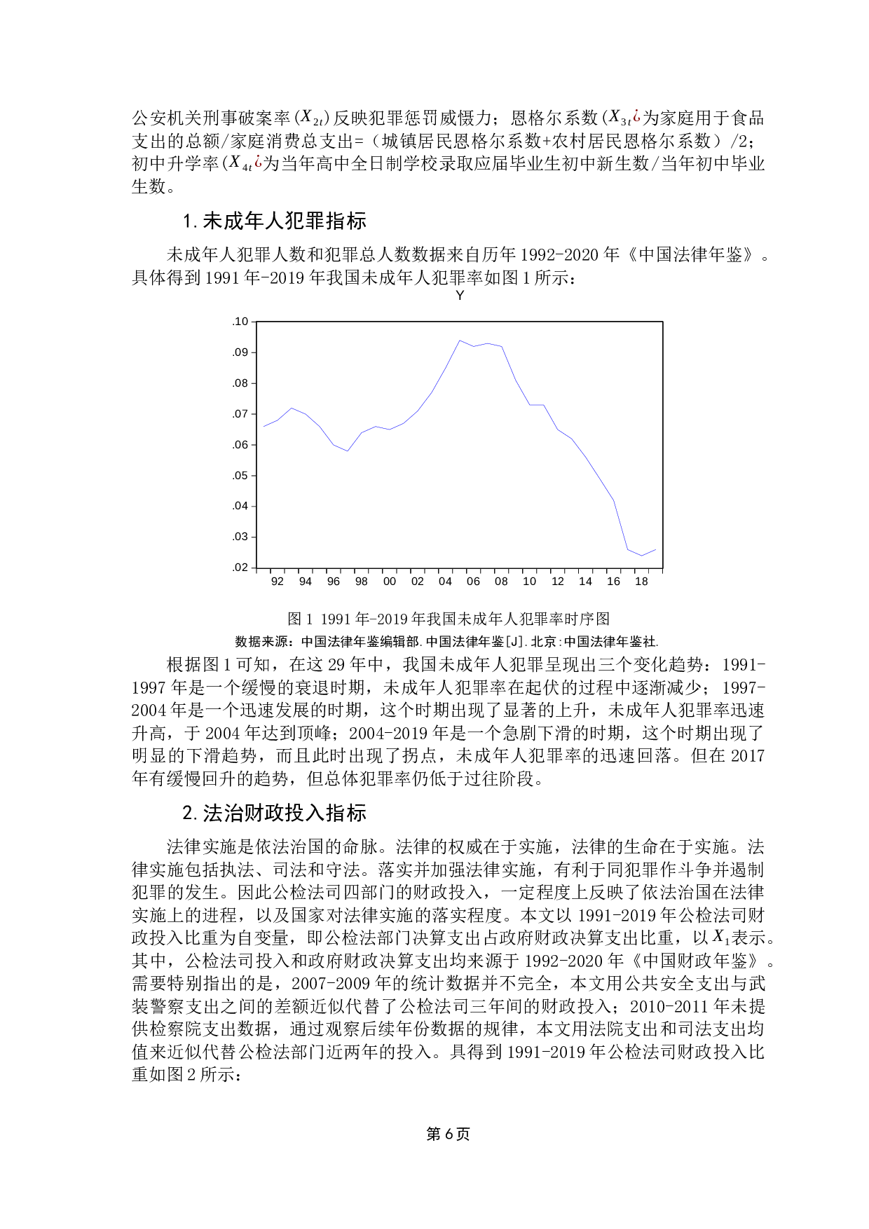 我国未成年人犯罪影响因素实证研究&mdash;&mdash;基于协整检验和VECM模型-14674字.docx 第10页