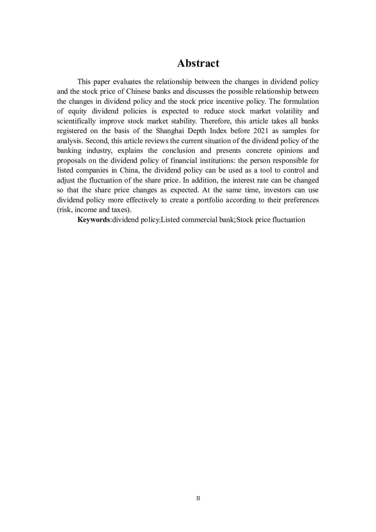 股利政策对上市商业银行股价波动影响研究-22139字.doc 第2页