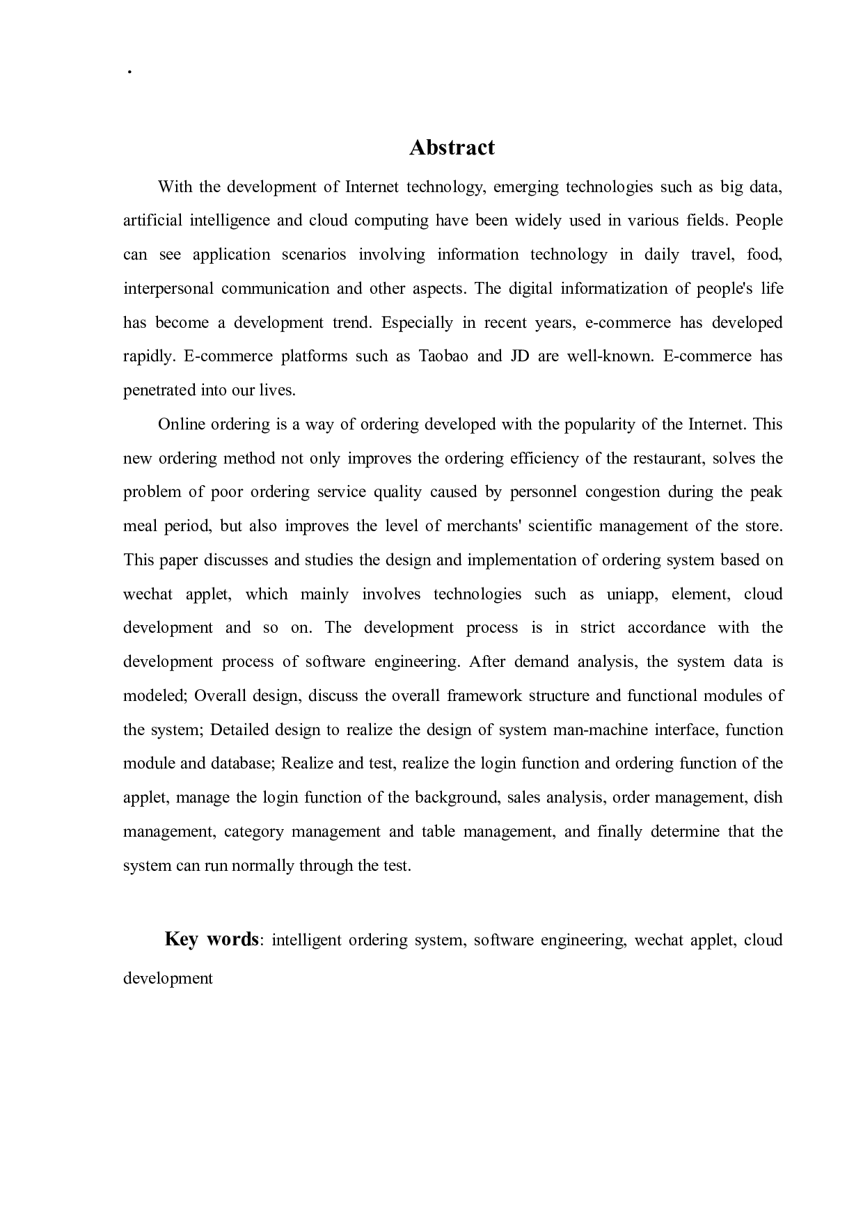 基于微信小程序的智能点餐系统的设计与实现-15156字.pdf 第3页