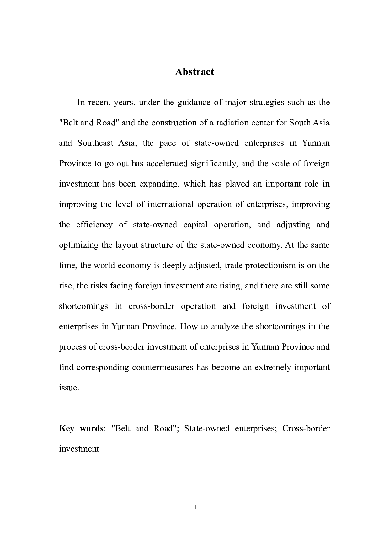&ldquo;一带一路&rdquo;建设中云南省国有企业跨境投资研究-9463字.docx 第5页